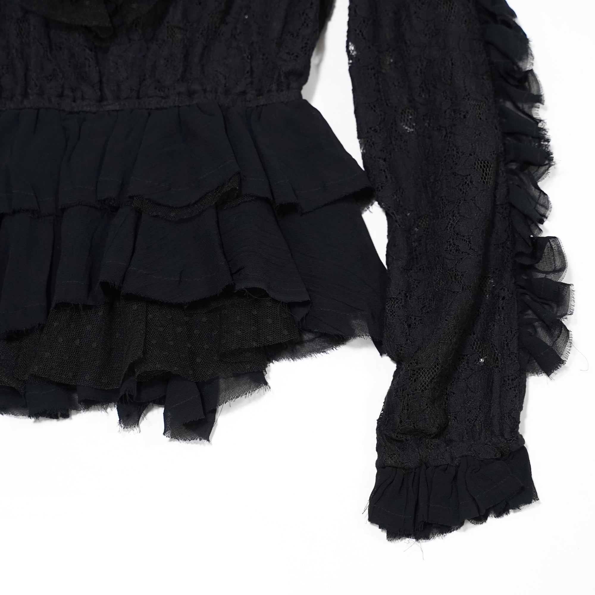 No:24407A | Name:AWAKENED EMBROIDERED LONGSLEEVE TOP | Color:Black | Size:XS【ONE TEASPOON】-ONE TEASPOON-ADDICTION FUKUOKA