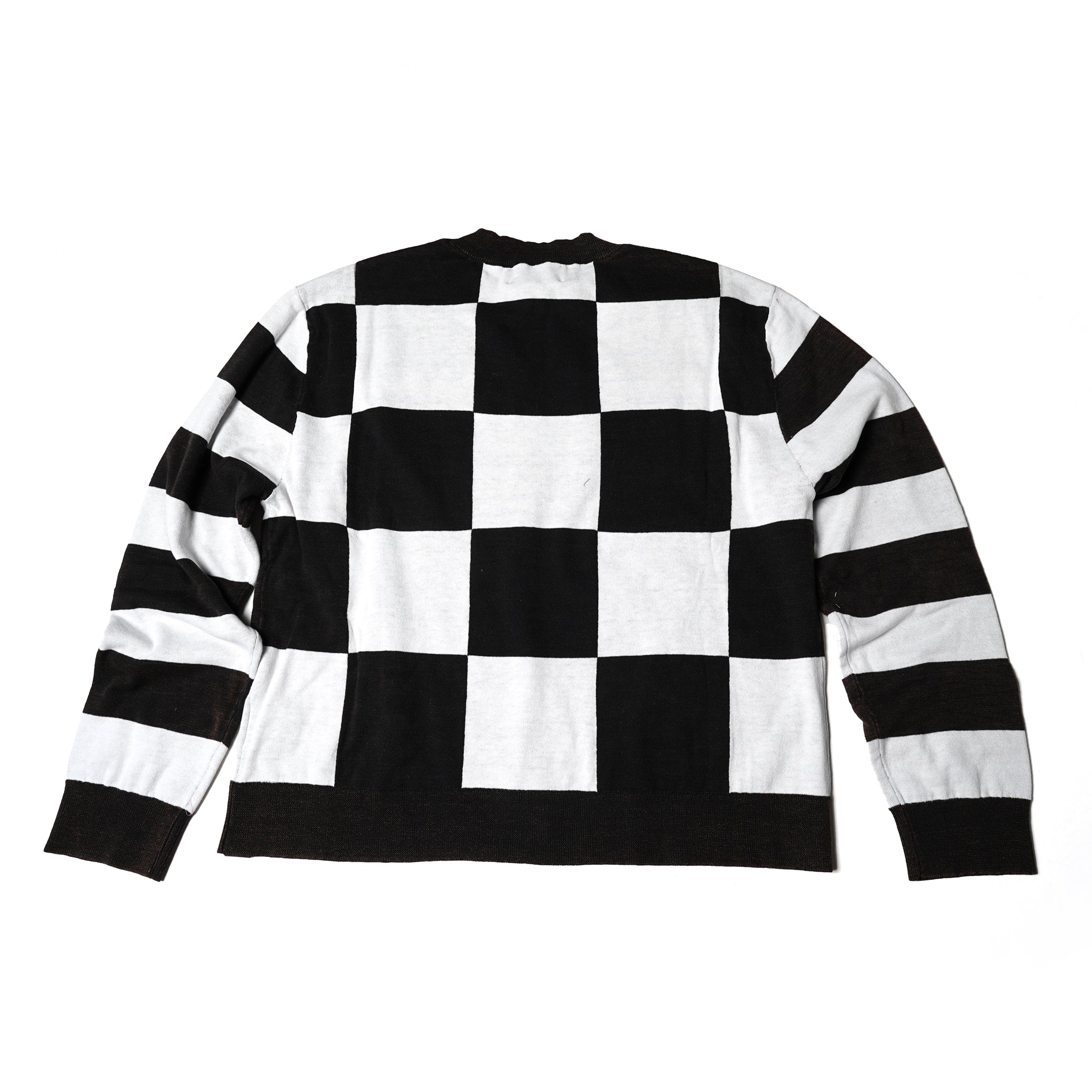 No:25576 | Name:SCOREBOARD SMILEY KNIT SWEATER | Color:Black White【ONE TEASPOON_ワンティースプーン】【archive】