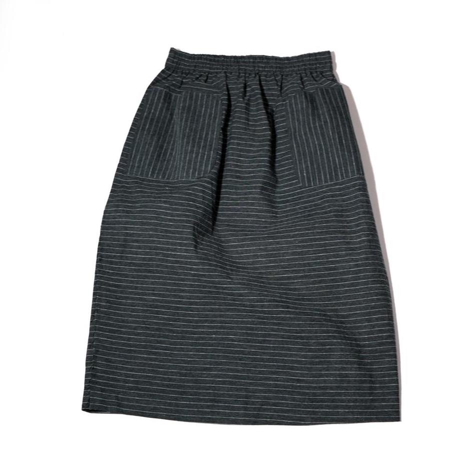 Glory Days - Elasticated striped skirt - | Color:Black | 【OSKER THE LABEL】【2017 SPRING】-OSKER THE LABEL-ADDICTION FUKUOKA