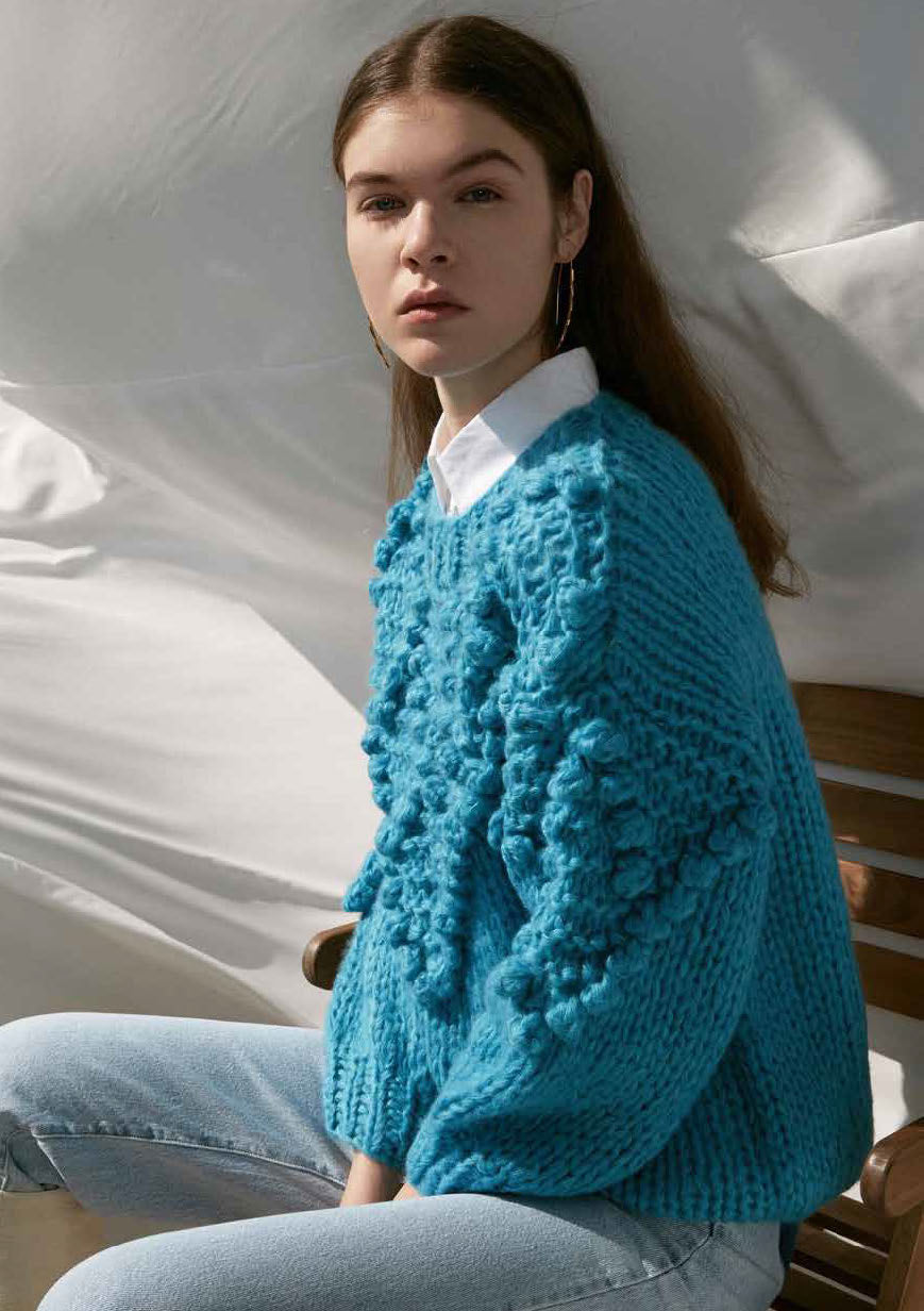 No:OSK-FW21-9K | Name:Happen With Poetry | Color:Blue | Size:XS-S/S-M【OSKER THE LABEL】-OSKER THE LABEL-ADDICTION FUKUOKA