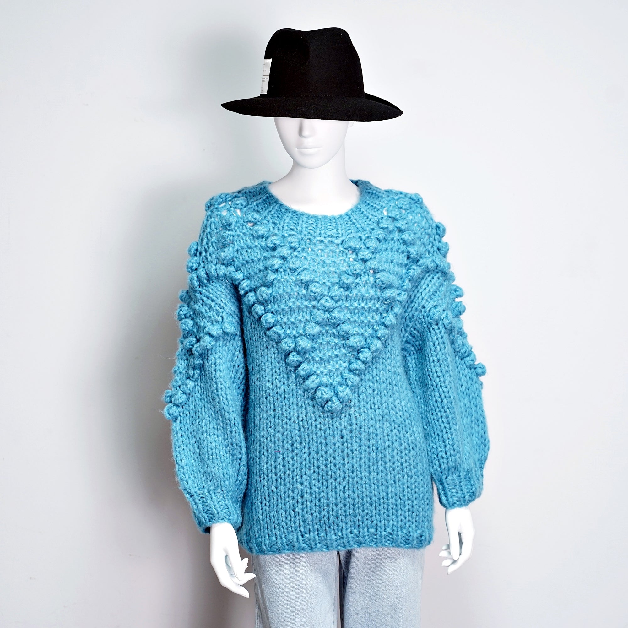No:OSK-FW21-9K | Name:Happen With Poetry | Color:Blue | Size:XS-S/S-M【OSKER THE LABEL】-OSKER THE LABEL-ADDICTION FUKUOKA