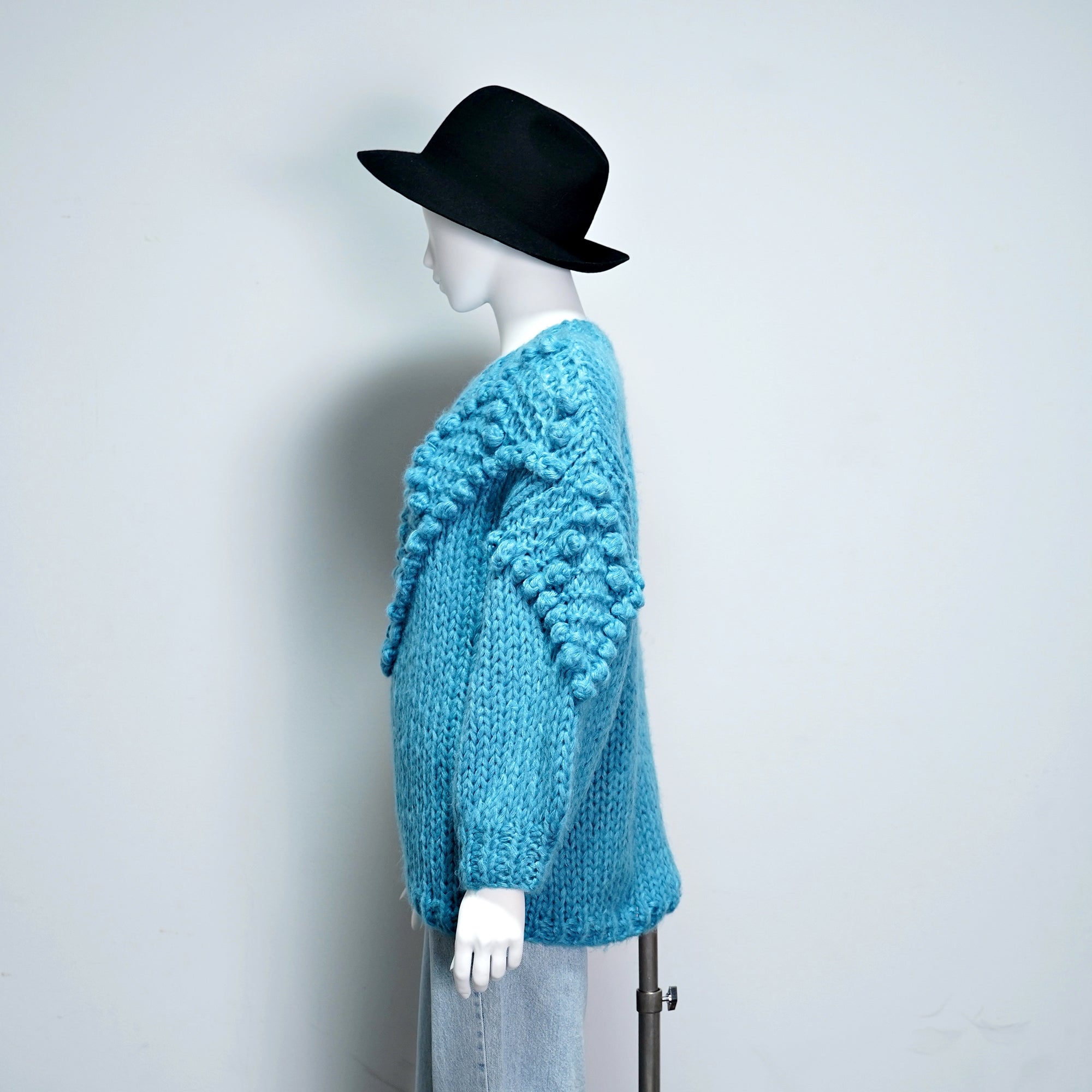No:OSK-FW21-9K | Name:Happen With Poetry | Color:Blue | Size:XS-S/S-M【OSKER THE LABEL】-OSKER THE LABEL-ADDICTION FUKUOKA