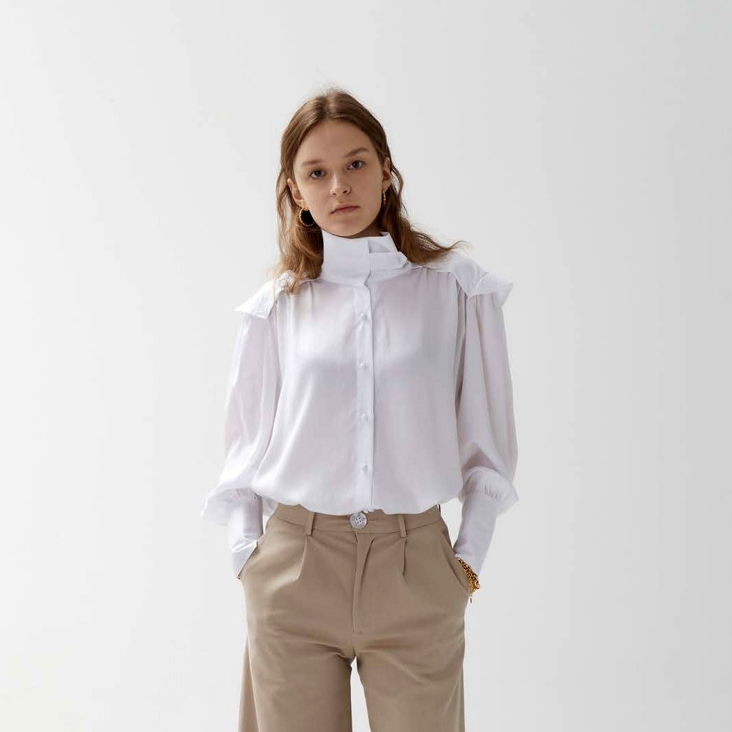 OSK-AW22-D2-12A | Immediately Known | Color:White【OSKER THE LABEL_オスカーザレーベル】【archive】