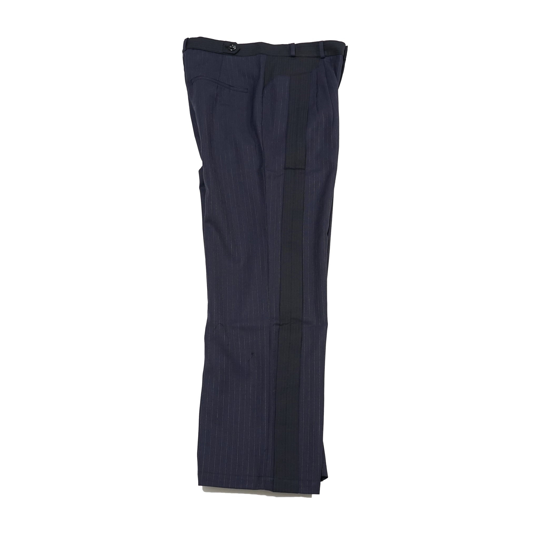 No:pw21p05 | Name:3 TUCK WOOL SLACKS | Color:Blk-Dark Purple | Size:1/2【PLATEAU STUDIO_プラトー スタジオ】【archive】