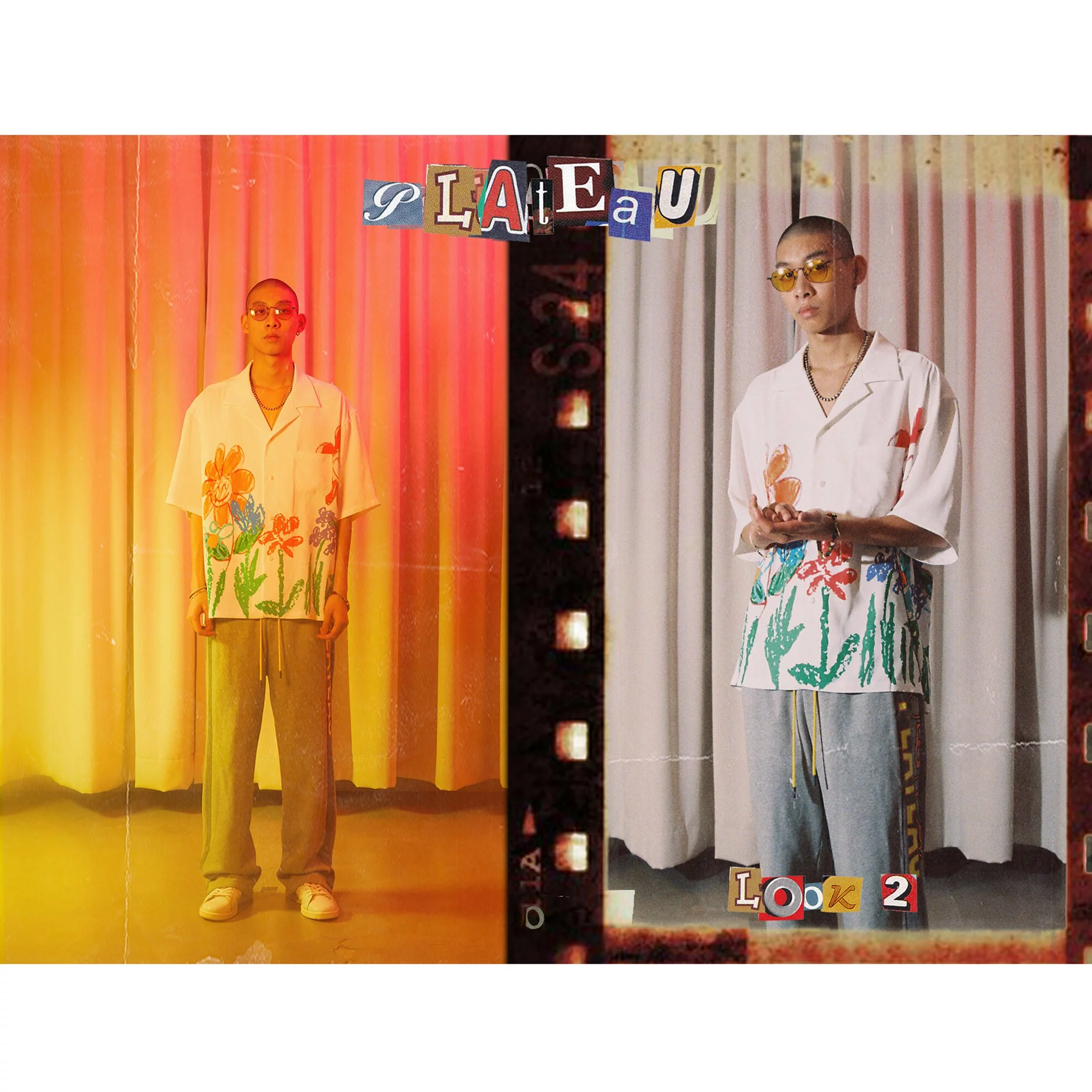 No:ps22t01-1 | Name:PICASSO SHIRT | Color:White body with print【PLATEAU STUDIO_プラトー スタジオ】【archive】