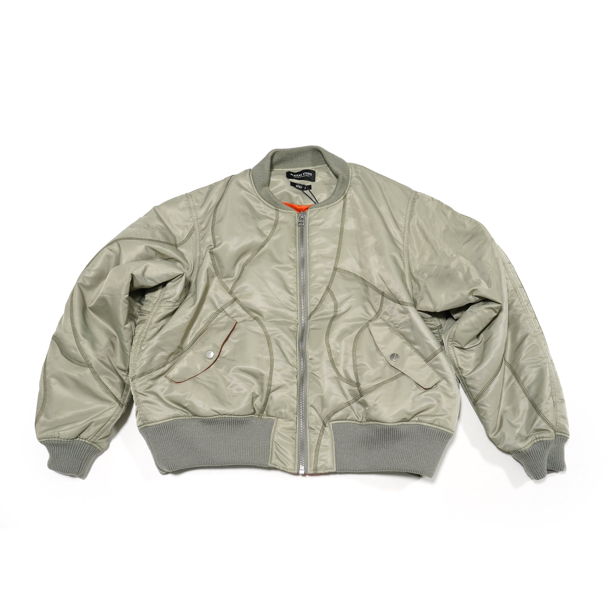 No:pw21j08 | Name:PUZZLE MA-1 JACKET | Color:Desert Sage-Orange | Size:1/2【PLATEAU STUDIO_プラトー スタジオ】【archive】