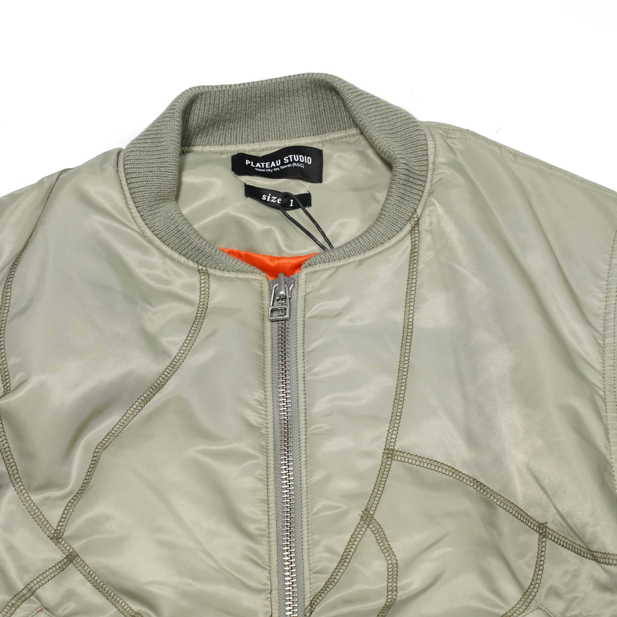 No:pw21j08 | Name:PUZZLE MA-1 JACKET | Color:Desert Sage-Orange | Size:1/2【PLATEAU STUDIO_プラトー スタジオ】【archive】