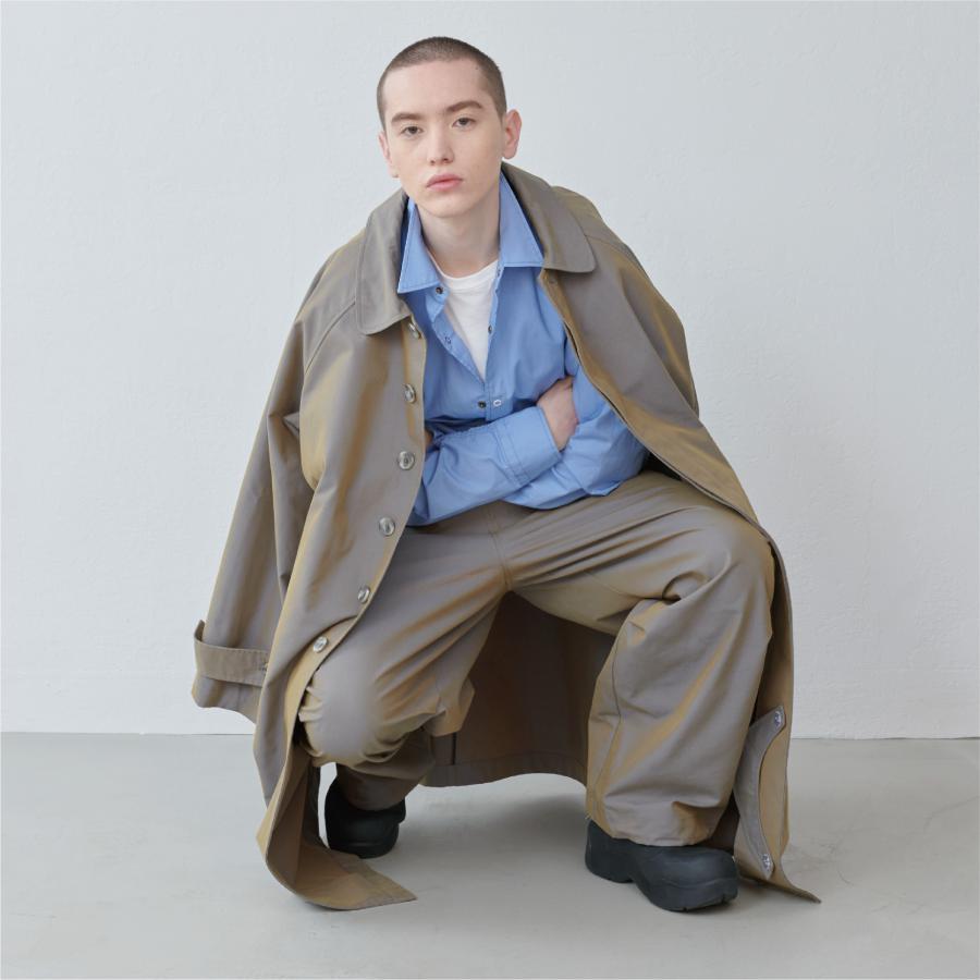 Graves_Bal Collar Coat – Offwhite / Beige / Charcoal / Black | KELEN MEN