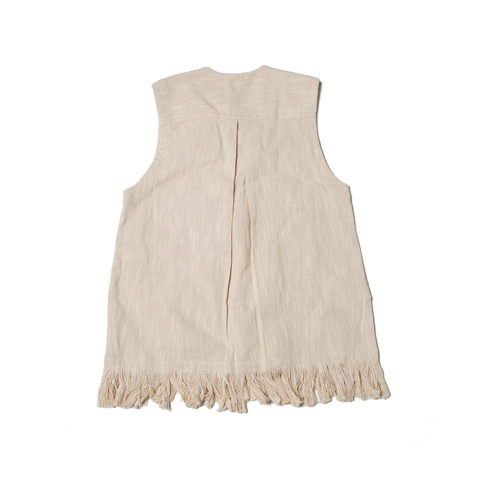 No:020931SL3 | Name:CTN FRINGE GILET | Color:Cream【SARA MALLIKA_サラマリカ】【archive】