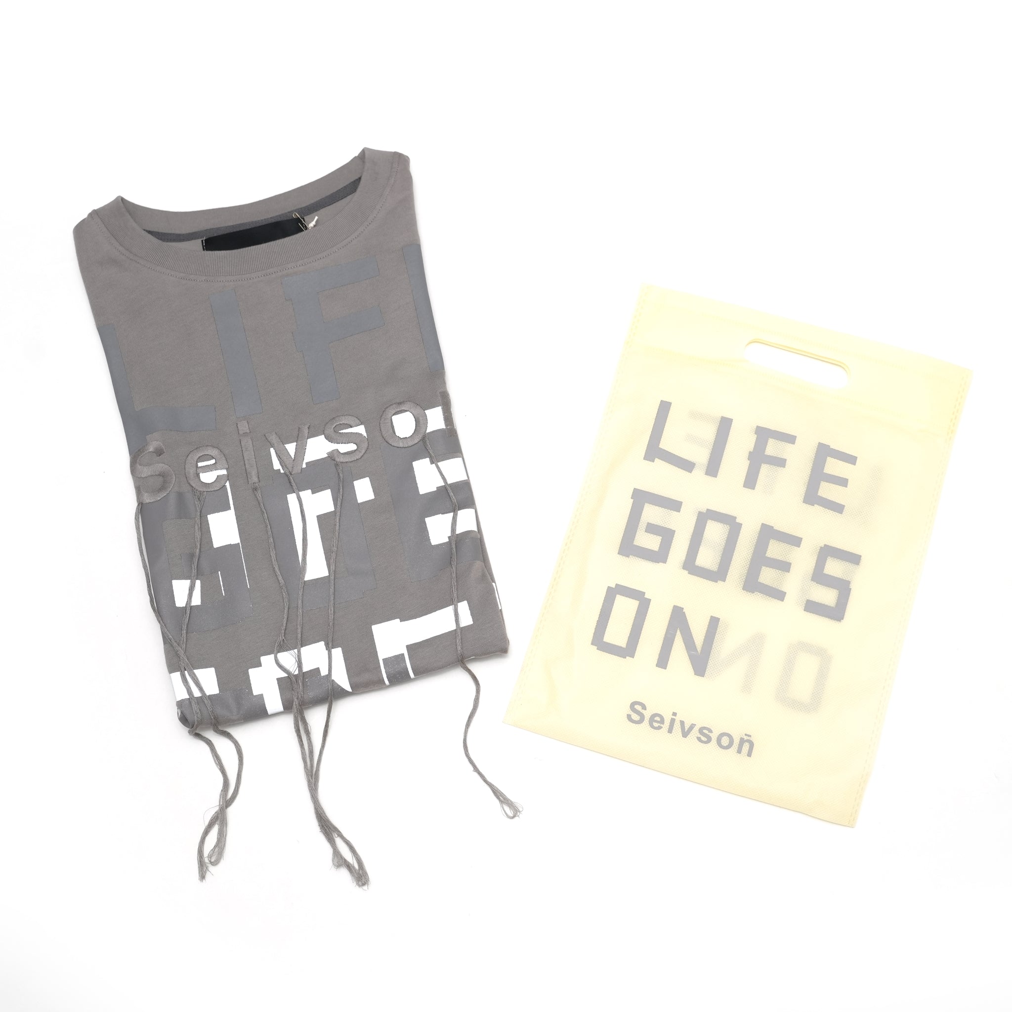 SNA22-SP-T02 Seivson 2022 ‘’ LIFE GOES ON ’’ 5週年限定 T-SHIRT | Color:Gray | Size:FREE【(A)crypsis_エイクライプシス】【SEIVSON_セイヴソン】