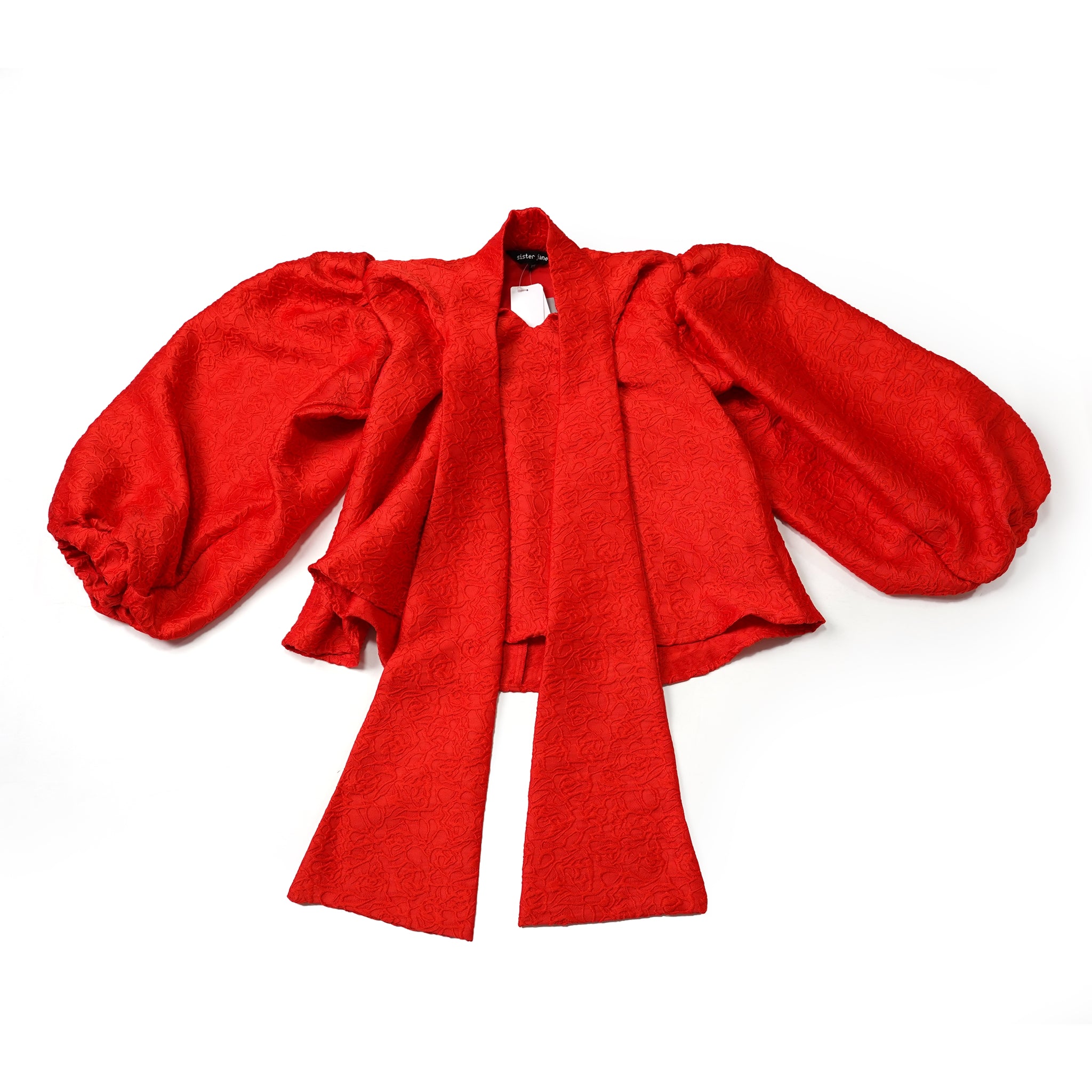 No:24SJ02BL1030RED | Name:Grandma Rose Oversized Bow Blouse | Color:Red | Size:XS/S【SISTER JANE_シスタージェーン】【archive】