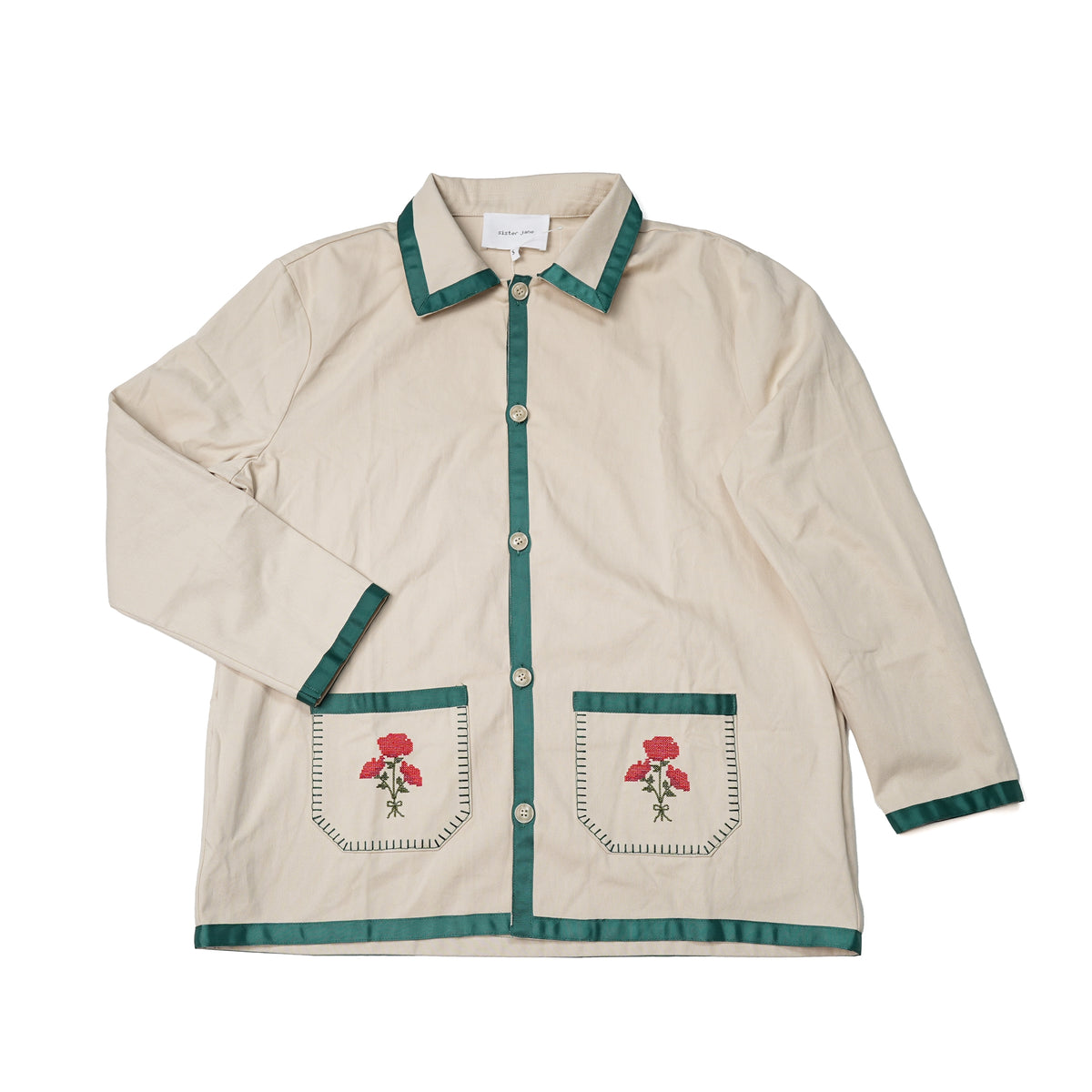 Gordon Embroidered Jacket – Cream | SISTER JANE