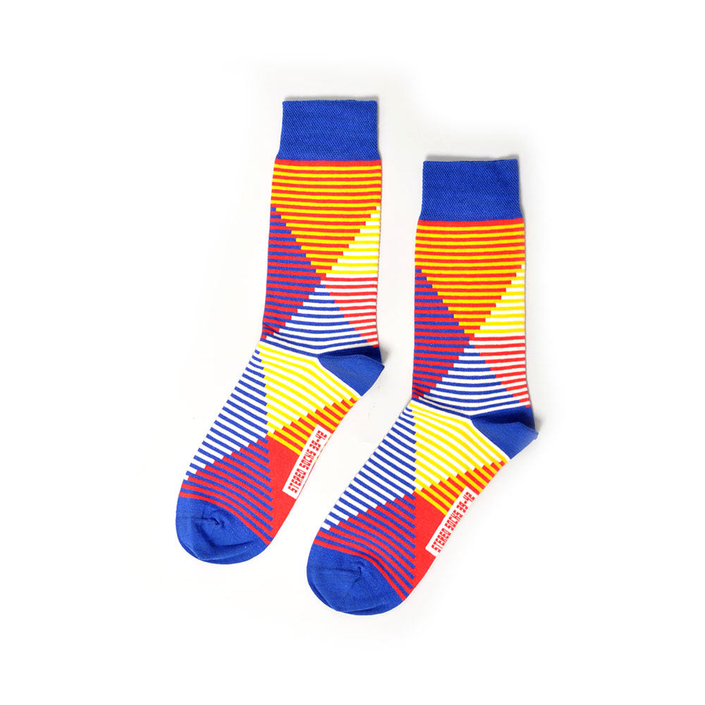 SS21-03-M | Slant Rhyme Yellow【STEREO SOCKS(SWITZERLAND)_ステレオソックス】【ネコポス選択可能】