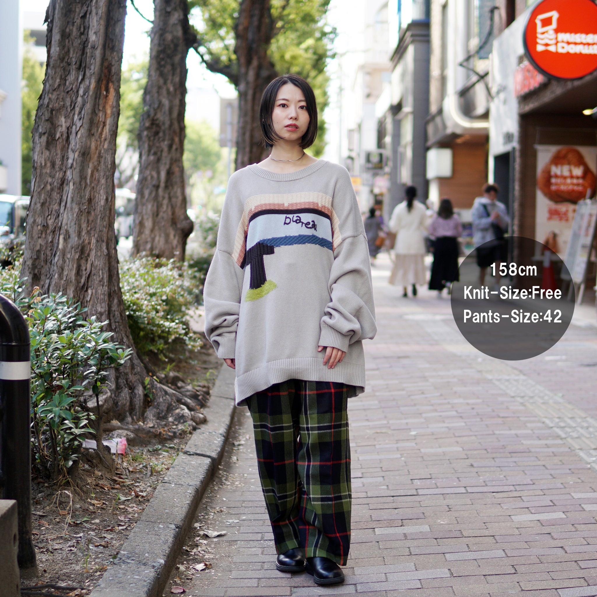 No:pw21kt04 | Name:TAIPEI CITY SERIES - FUXING S. RD KNIT | Color:Grey | Size:Free【PLATEAU STUDIO_プラトー スタジオ】
