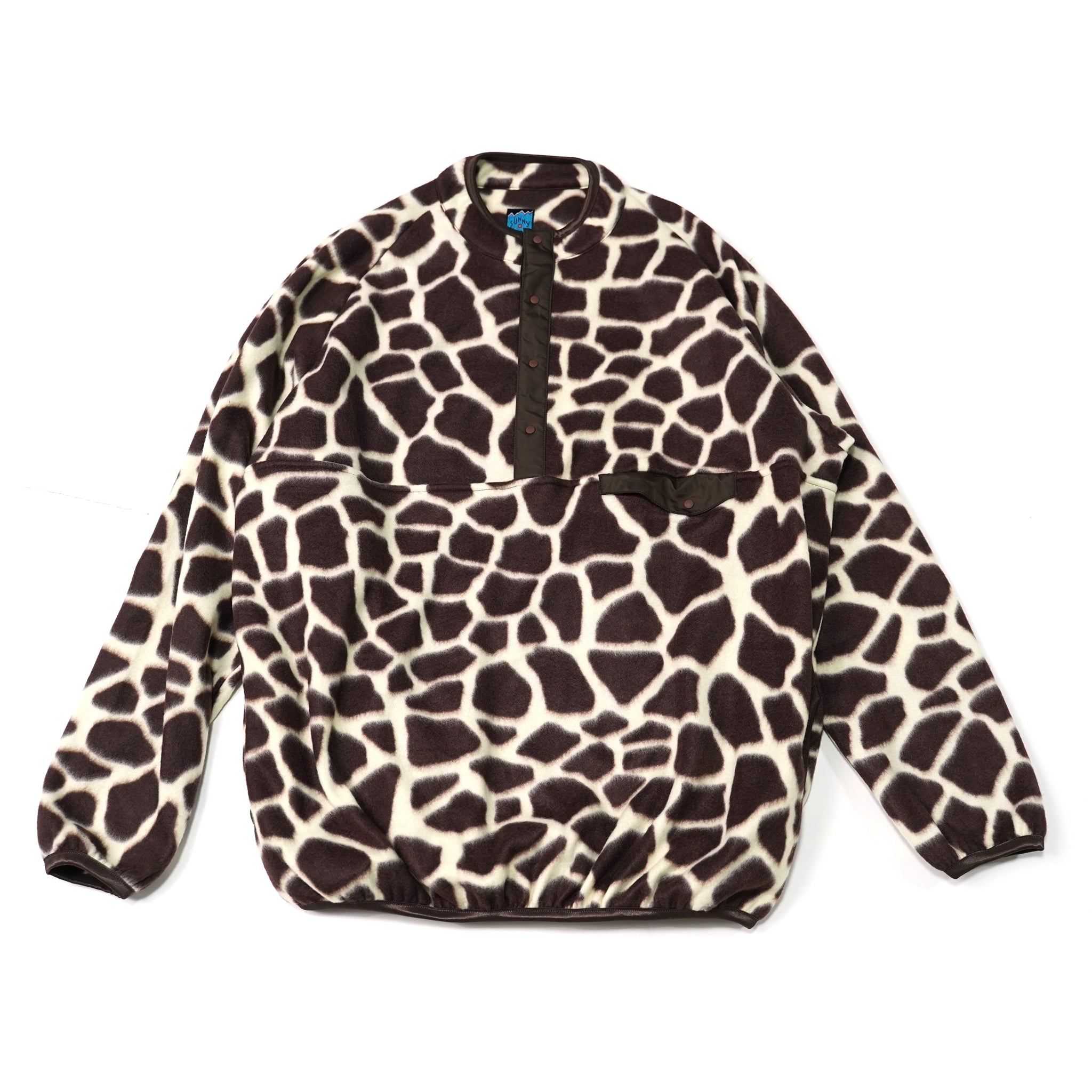 No:sn21f004 | Name:Printed Snap Raglan Tee | Color:Leopard/Geraffe/Zebra Purpul | Size:M/L【SUNNYSPORTS_サニースポーツ】【archive】