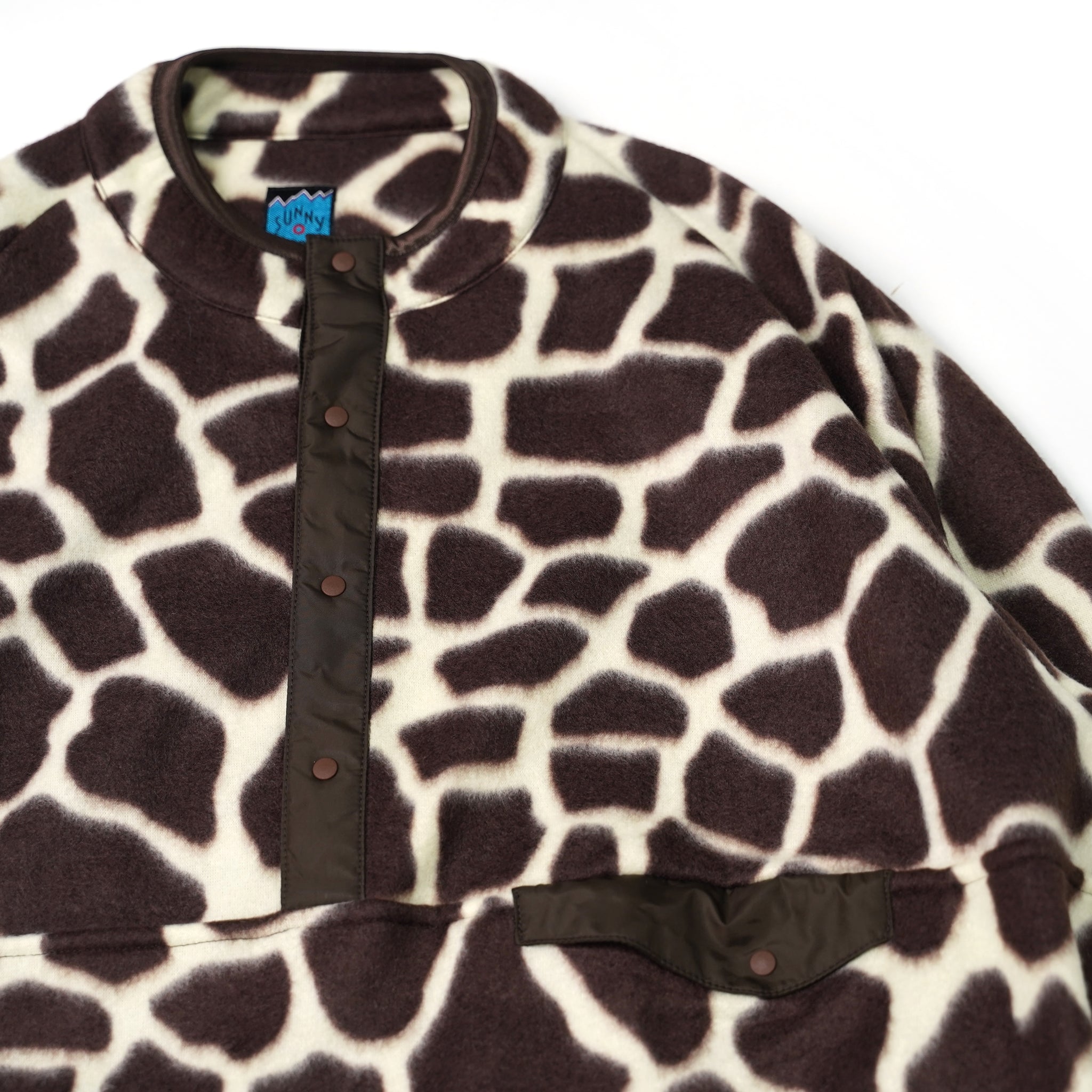 No:sn21f004 | Name:Printed Snap Raglan Tee | Color:Leopard/Geraffe/Zebra Purpul | Size:M/L【SUNNYSPORTS_サニースポーツ】【archive】