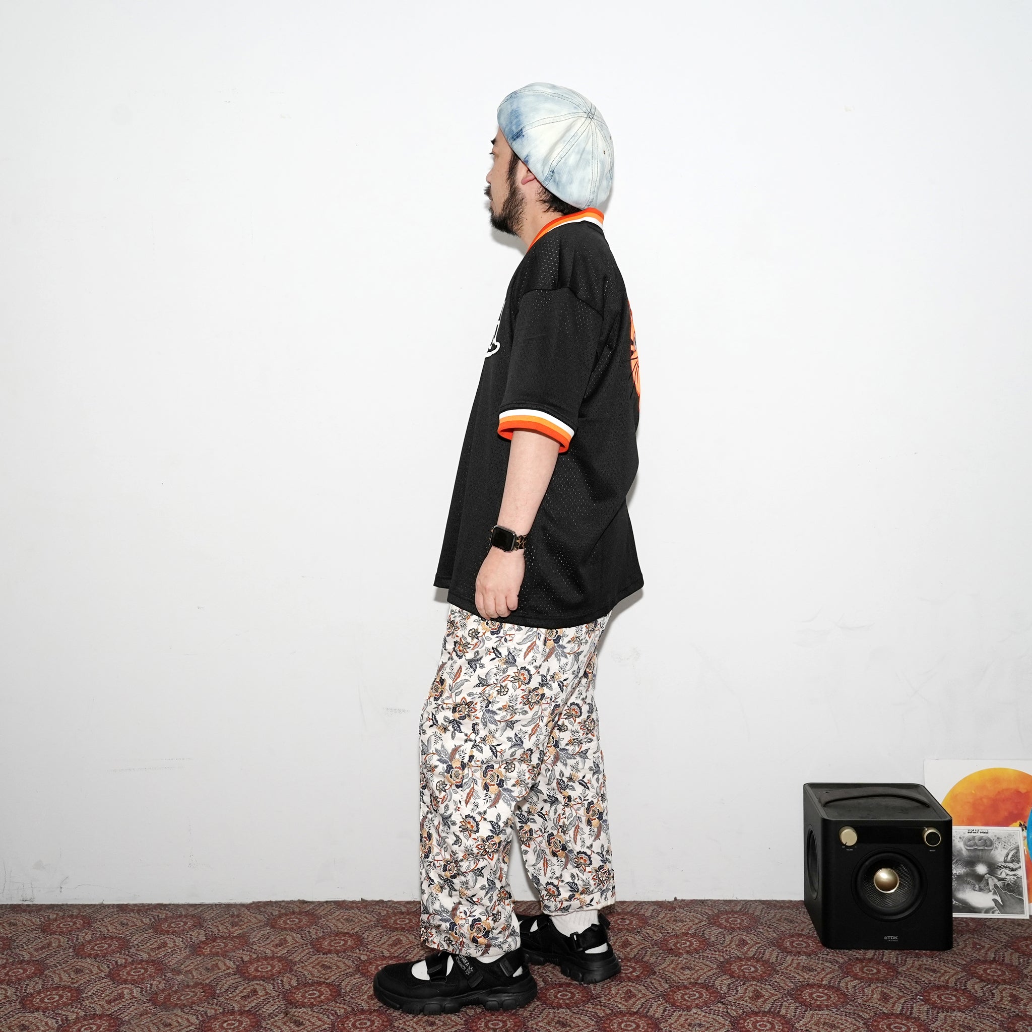 No:TS00130 | Name:ROUNDERS MESH BASEBALL JERSEY | Color:Black【TIRED_タイレッド】