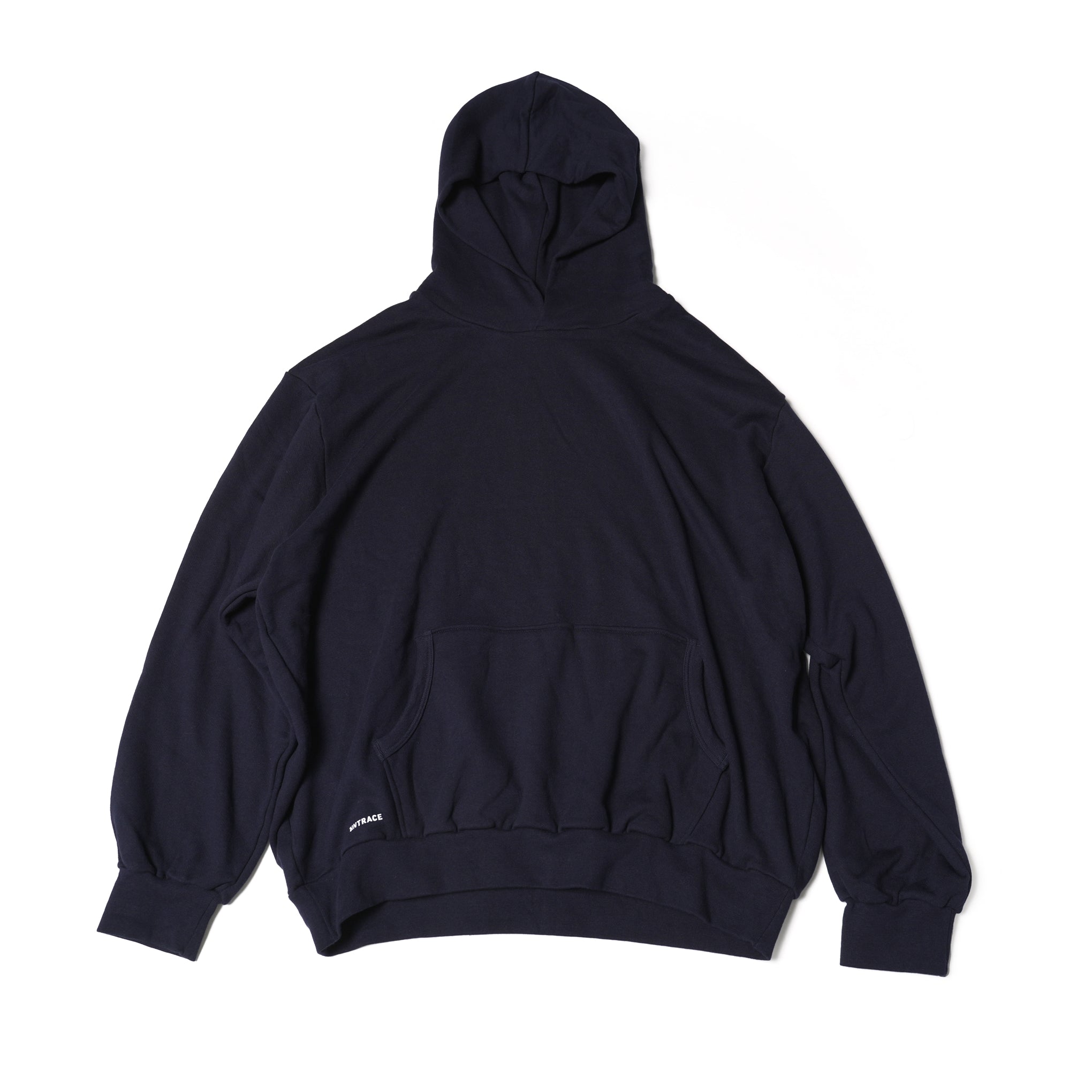 UN-002_KM_a | BACK PRINT HOODIE – Dark Navy | UNTRACE