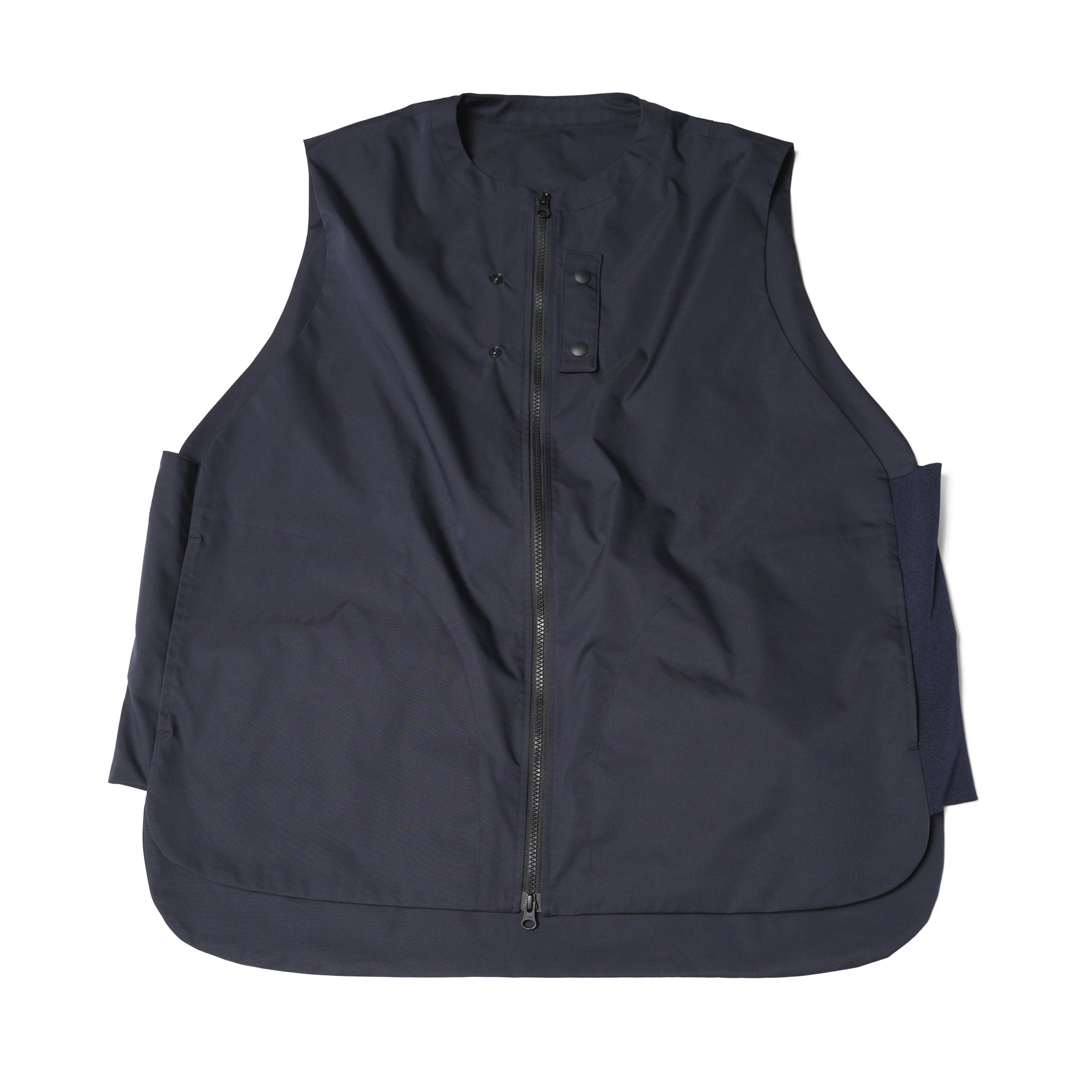 No:UN-004_SS23_a | Name:ZIPPER VEST (TEFLON) | Color:Dark Navy【UNTRACE_アントレース】【archive】