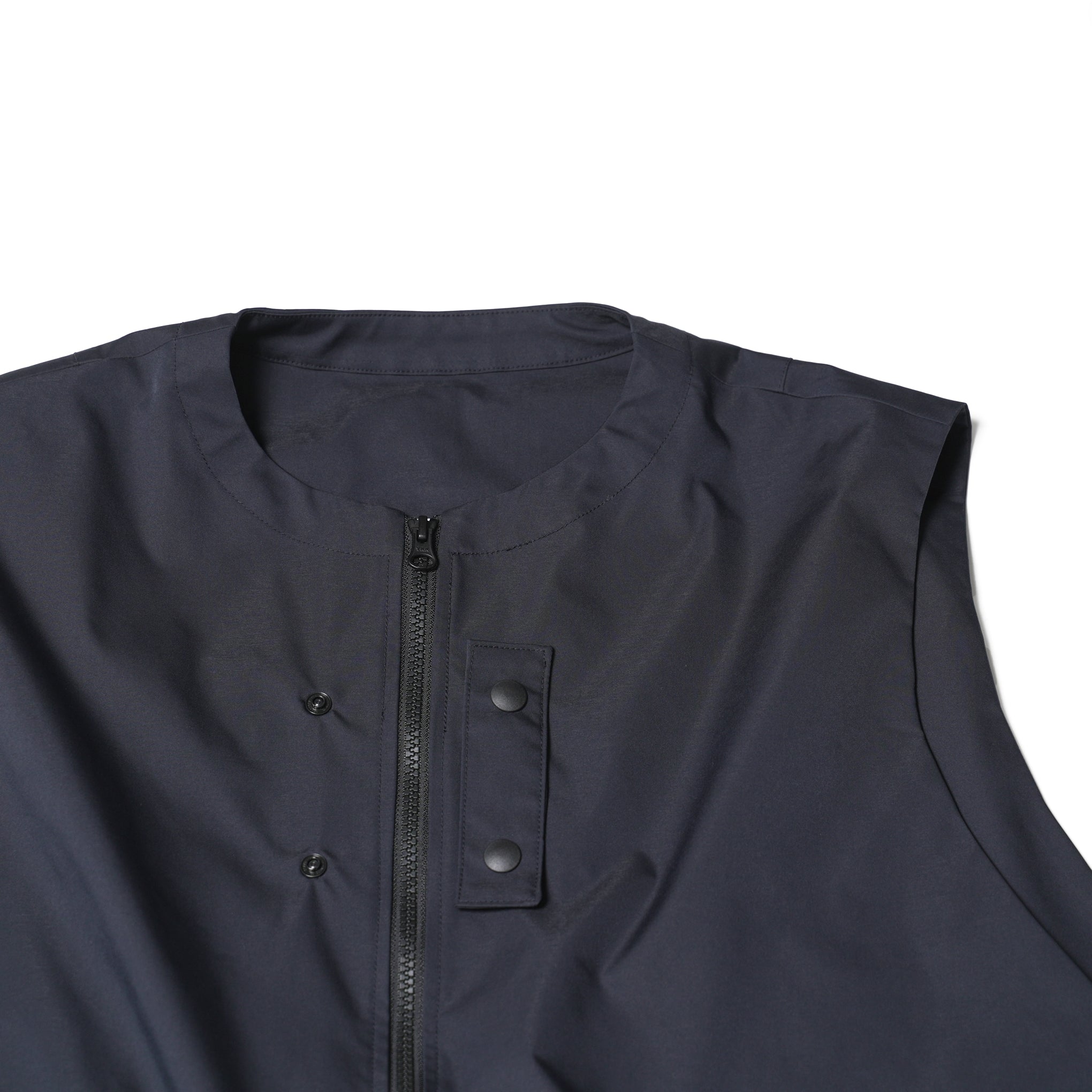 No:UN-004_SS23_a | Name:ZIPPER VEST (TEFLON) | Color:Dark Navy【UNTRACE_アントレース】【archive】