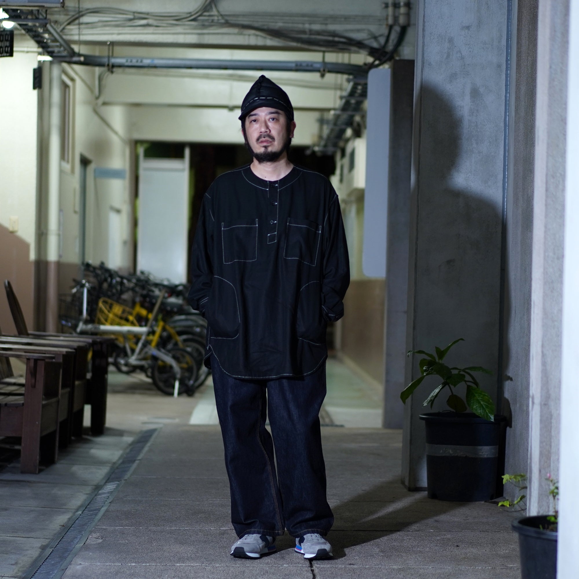 No:VR21AW-SD-SR02 | Name:"調和" ARMY SHIRTS | Color:Black【VARDE77_バルデセブンティセブン】【archive】