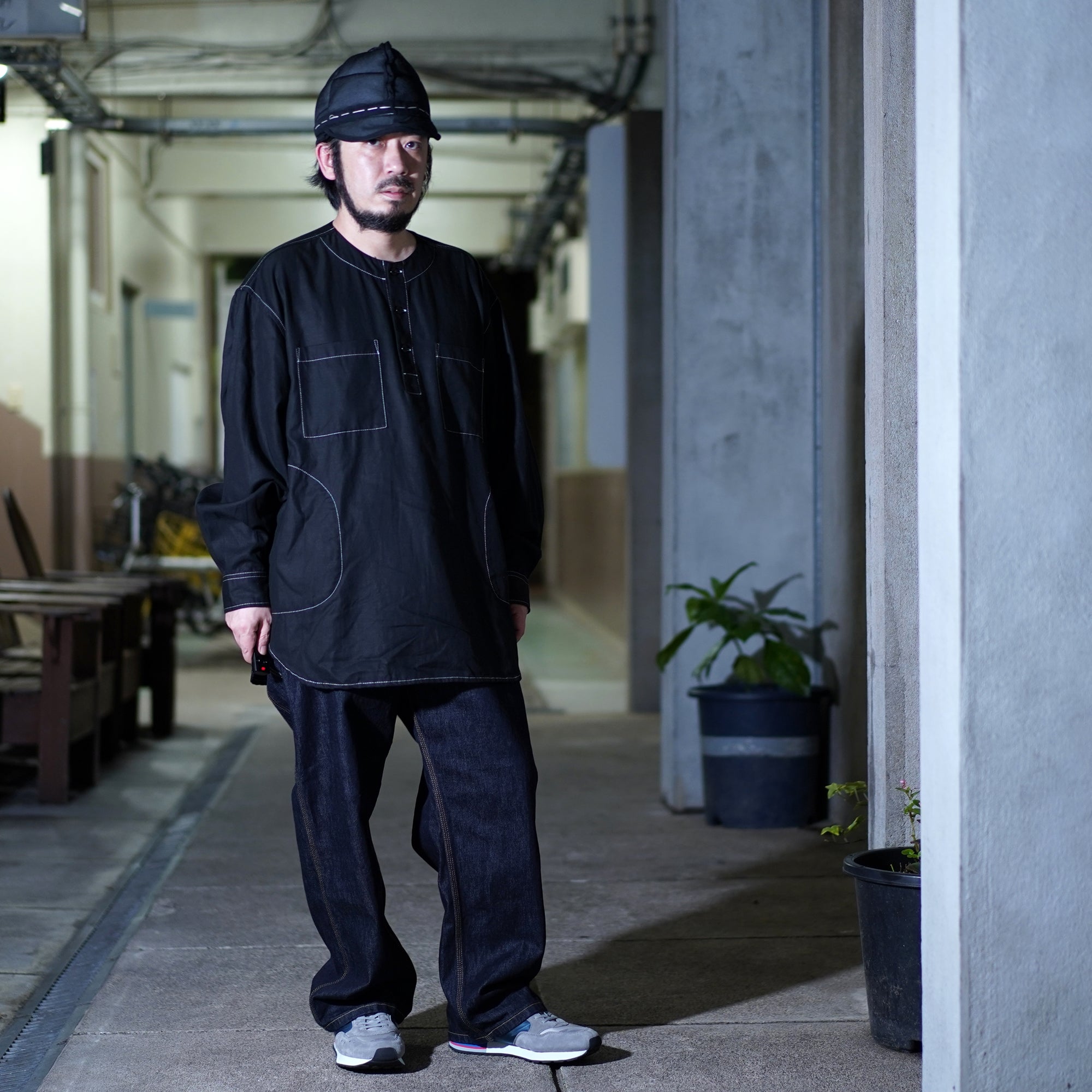 No:VR21AW-SD-SR02 | Name:"調和" ARMY SHIRTS | Color:Black【VARDE77_バルデセブンティセブン】【archive】