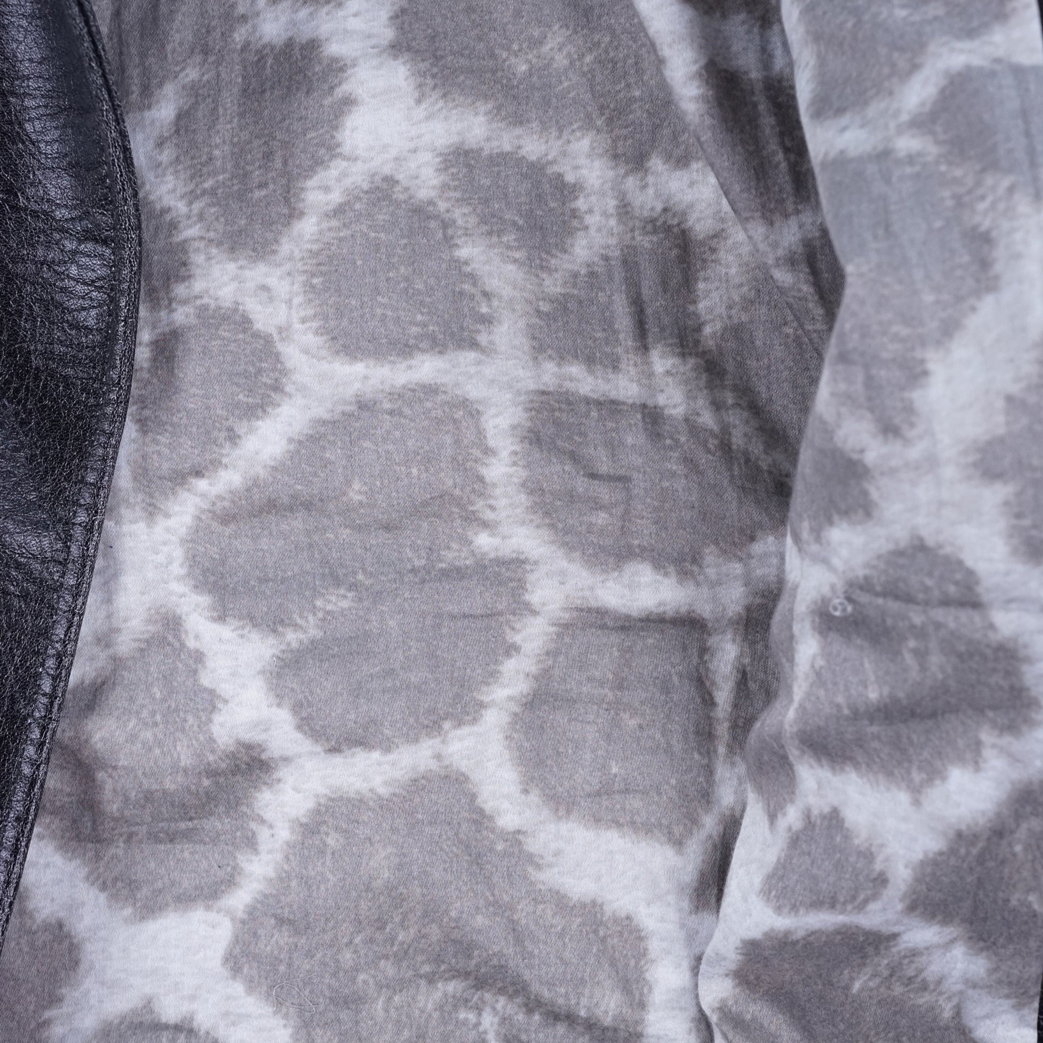 Crack leather double wide jacketBlack | VARDE77