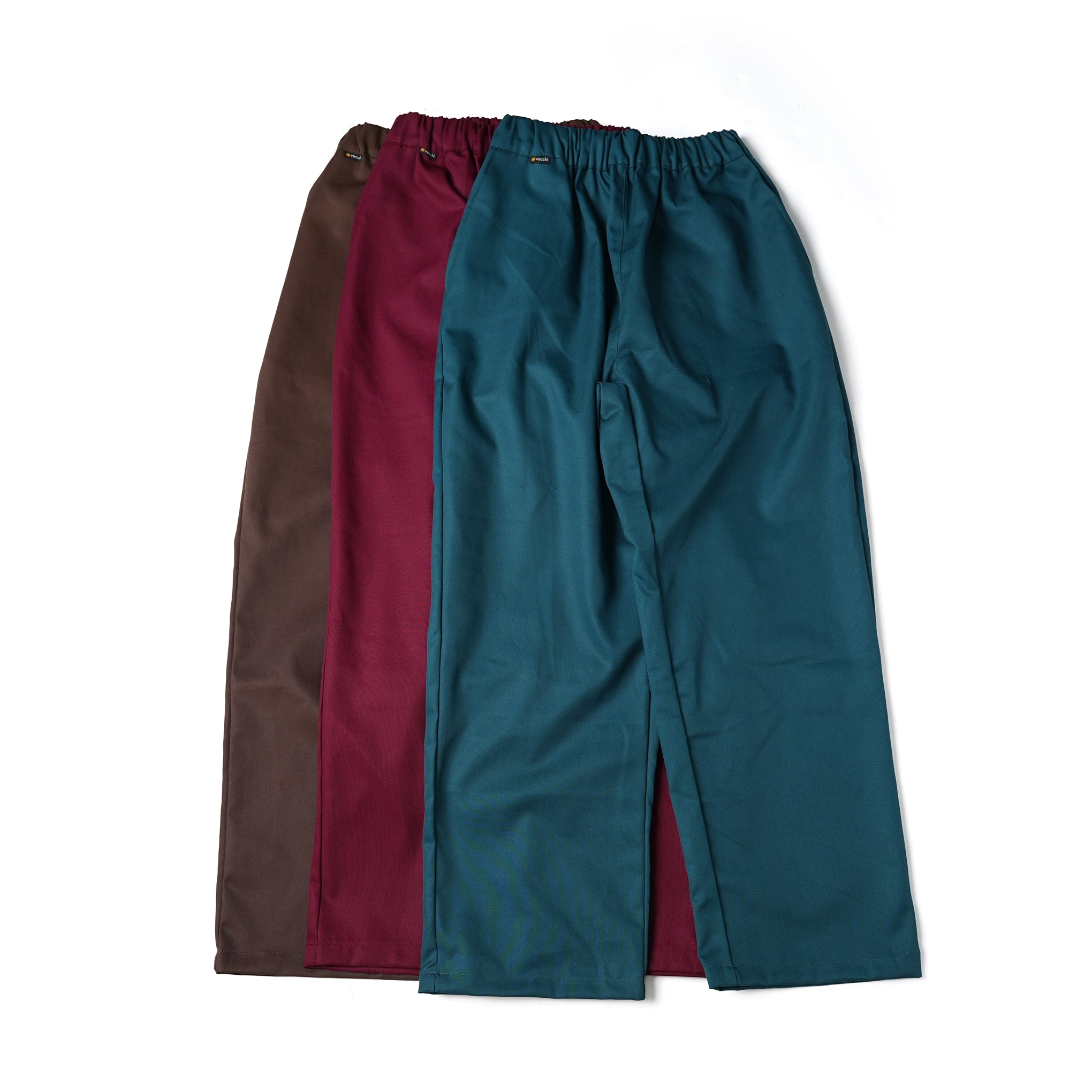 VE-23SS-V1 | C.Coulisse Easy Pants | Color:Green/Burgundy/Brown【VECCHI_ベッチ】