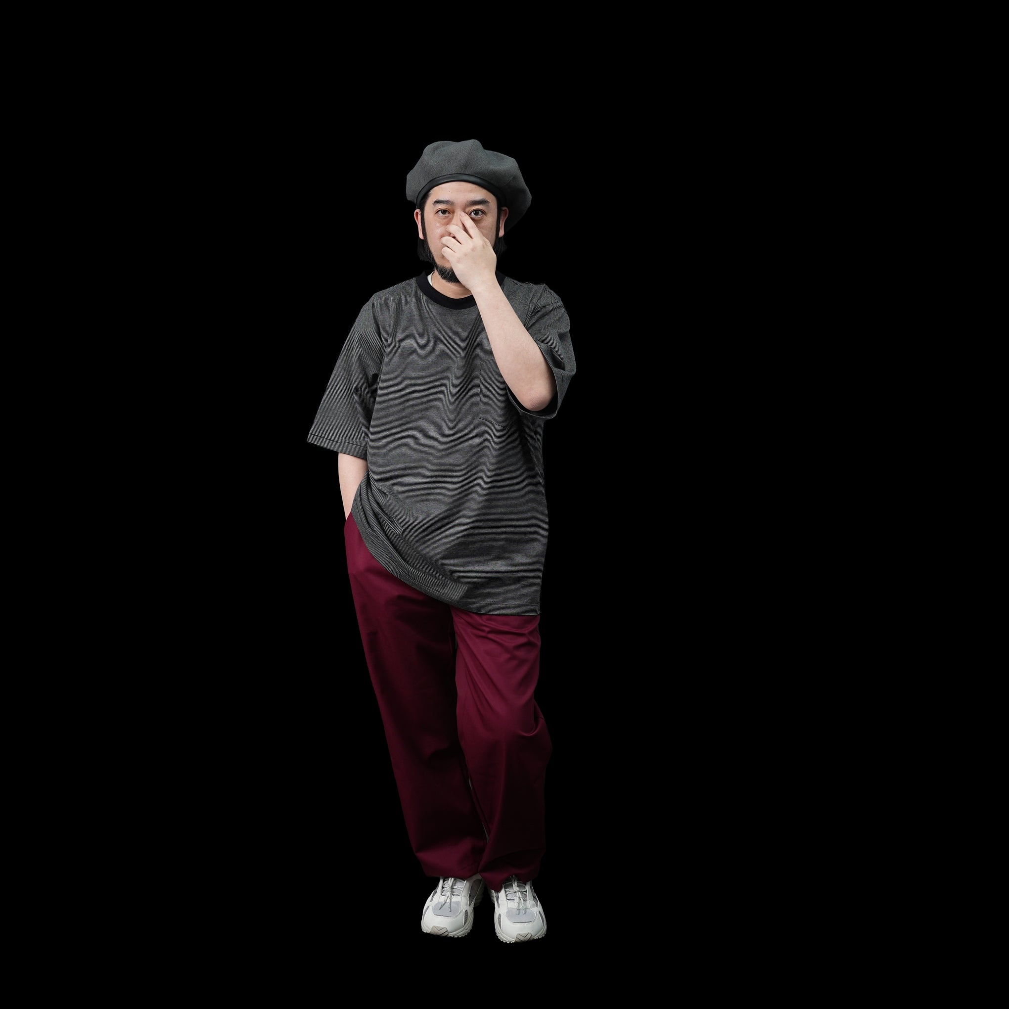 VE-23SS-V1 | C.Coulisse Easy Pants | Color:Green/Burgundy/Brown【VECCHI_ベッチ】