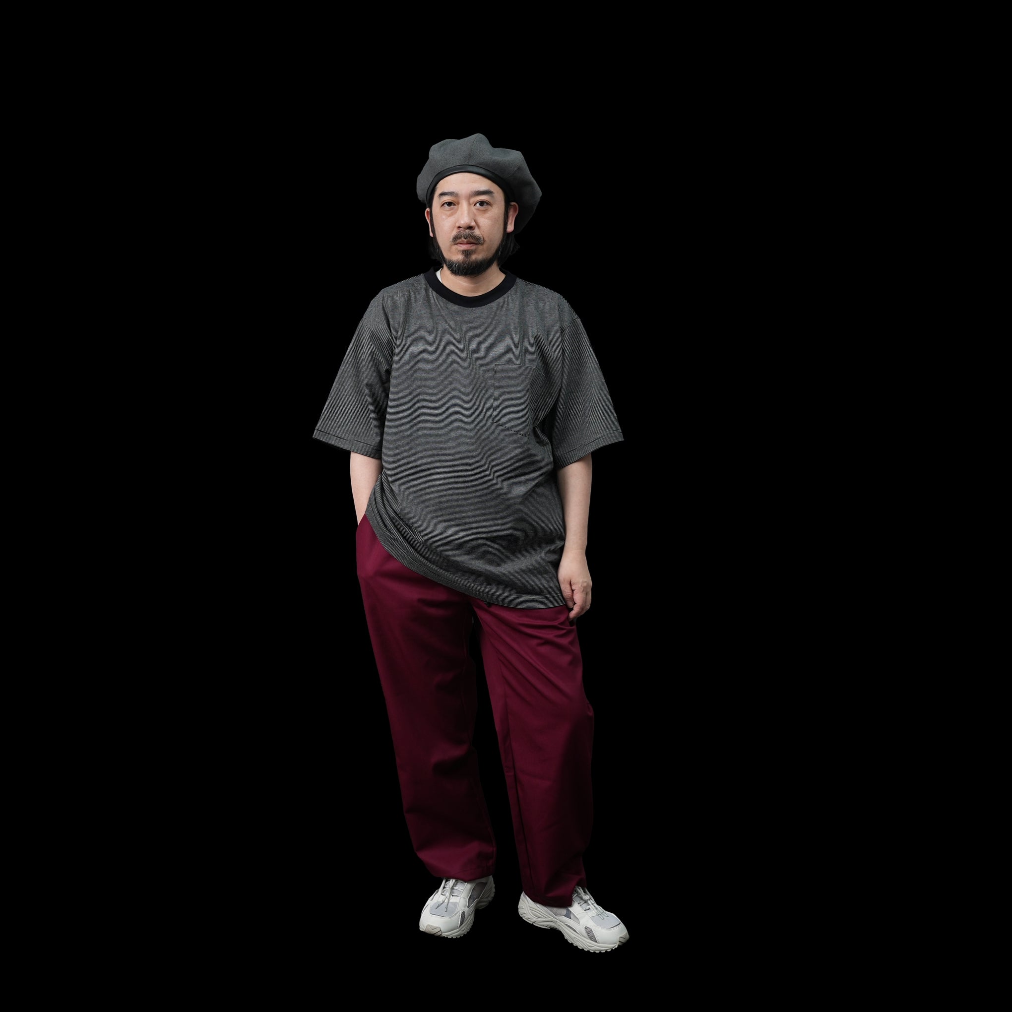 VE-23SS-V1 | C.Coulisse Easy Pants | Color:Green/Burgundy/Brown【VECCHI_ベッチ】