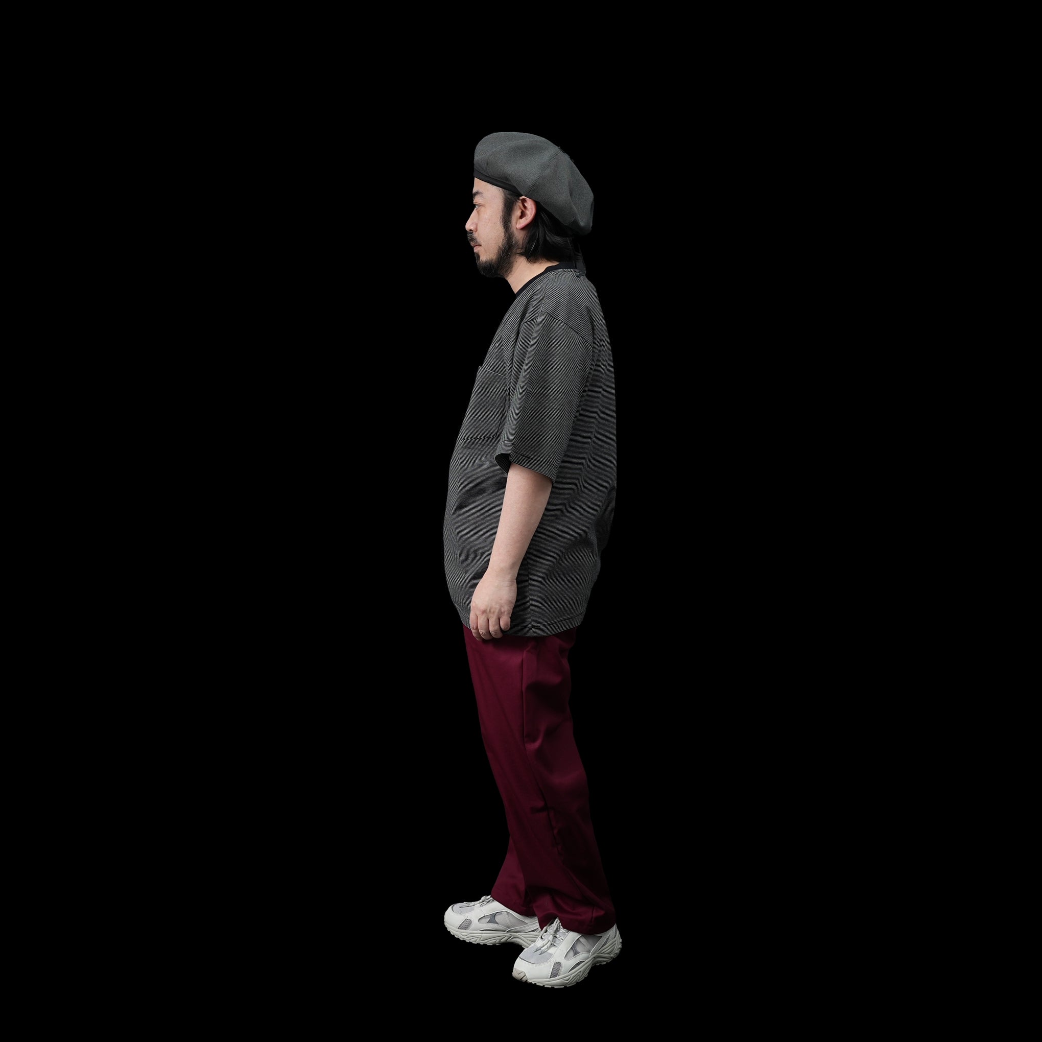 VE-23SS-V1 | C.Coulisse Easy Pants | Color:Green/Burgundy/Brown【VECCHI_ベッチ】
