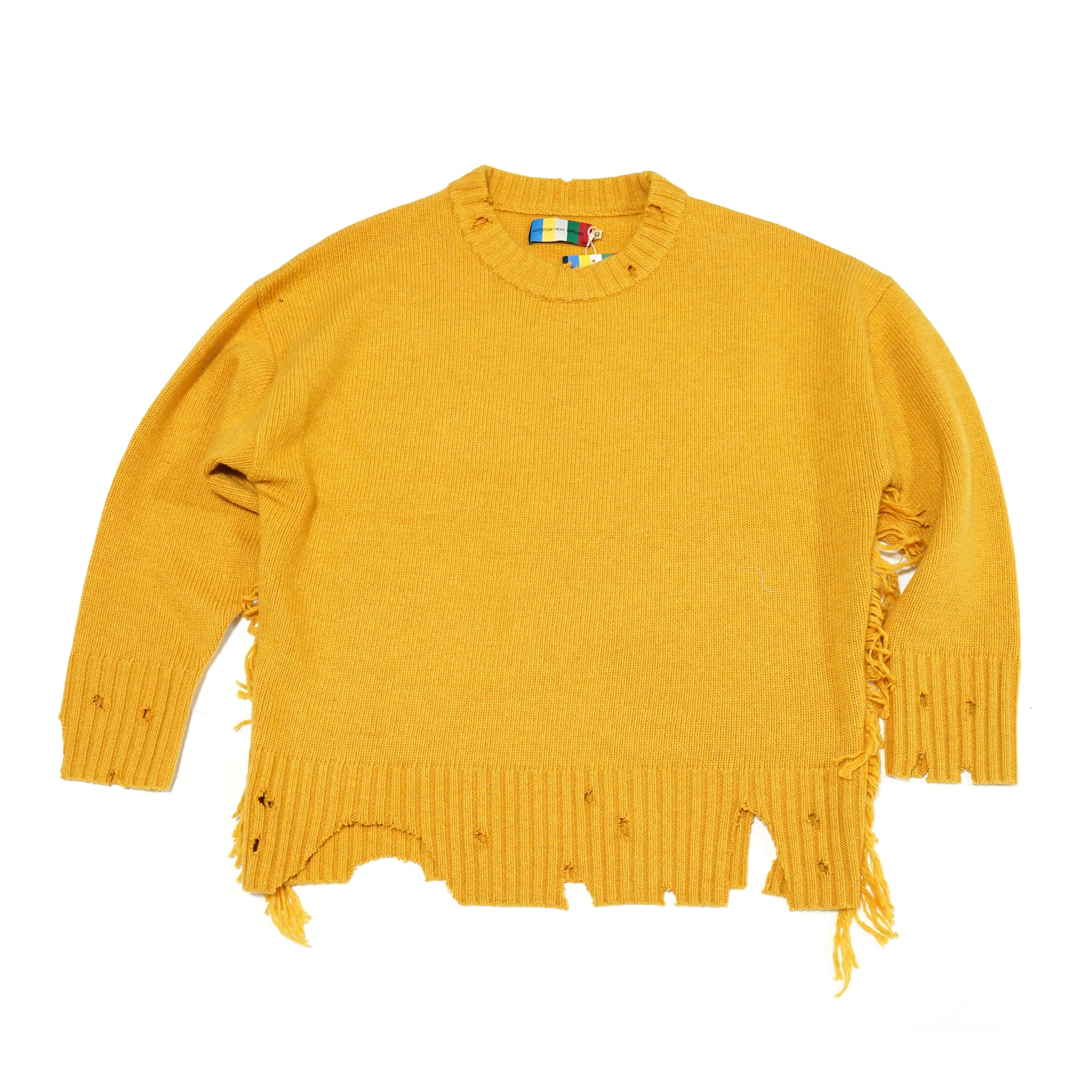 No:VOO-1070 D | Name:Fringe Crew(ダメージ) | Color:Mustard/Green/Black | Size:Queen/King【VOO_ヴォー】【archive】