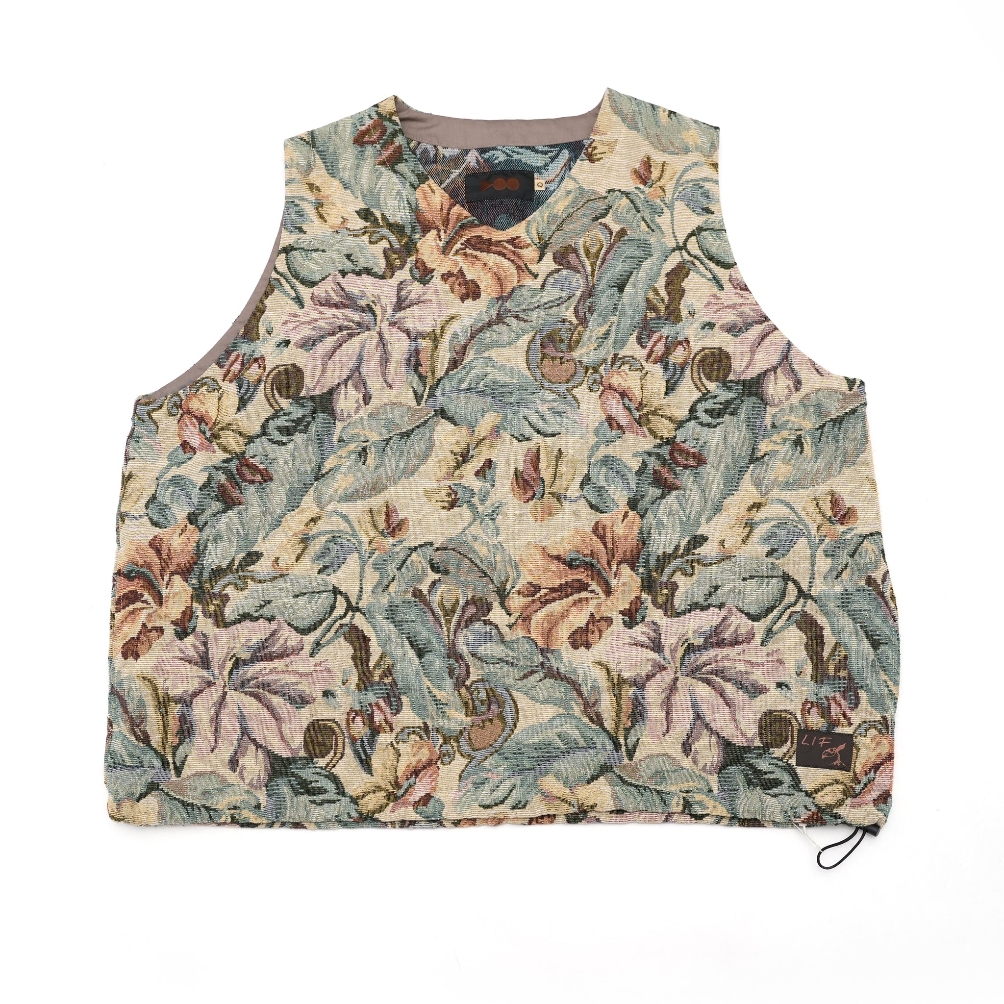 No:VOO-1118 | Name:GOBELIN VEST | Color:Beige/Green/Black【VOO_ヴォー】【archive】