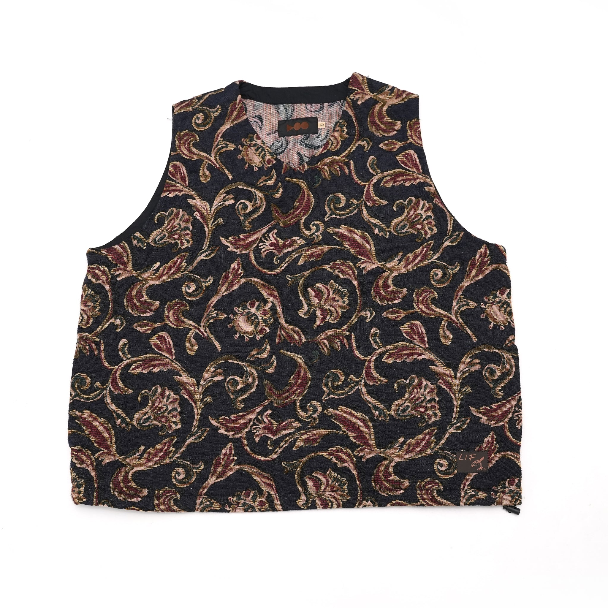 No:VOO-1118 | Name:GOBELIN VEST | Color:Beige/Green/Black【VOO_ヴォー】【archive】