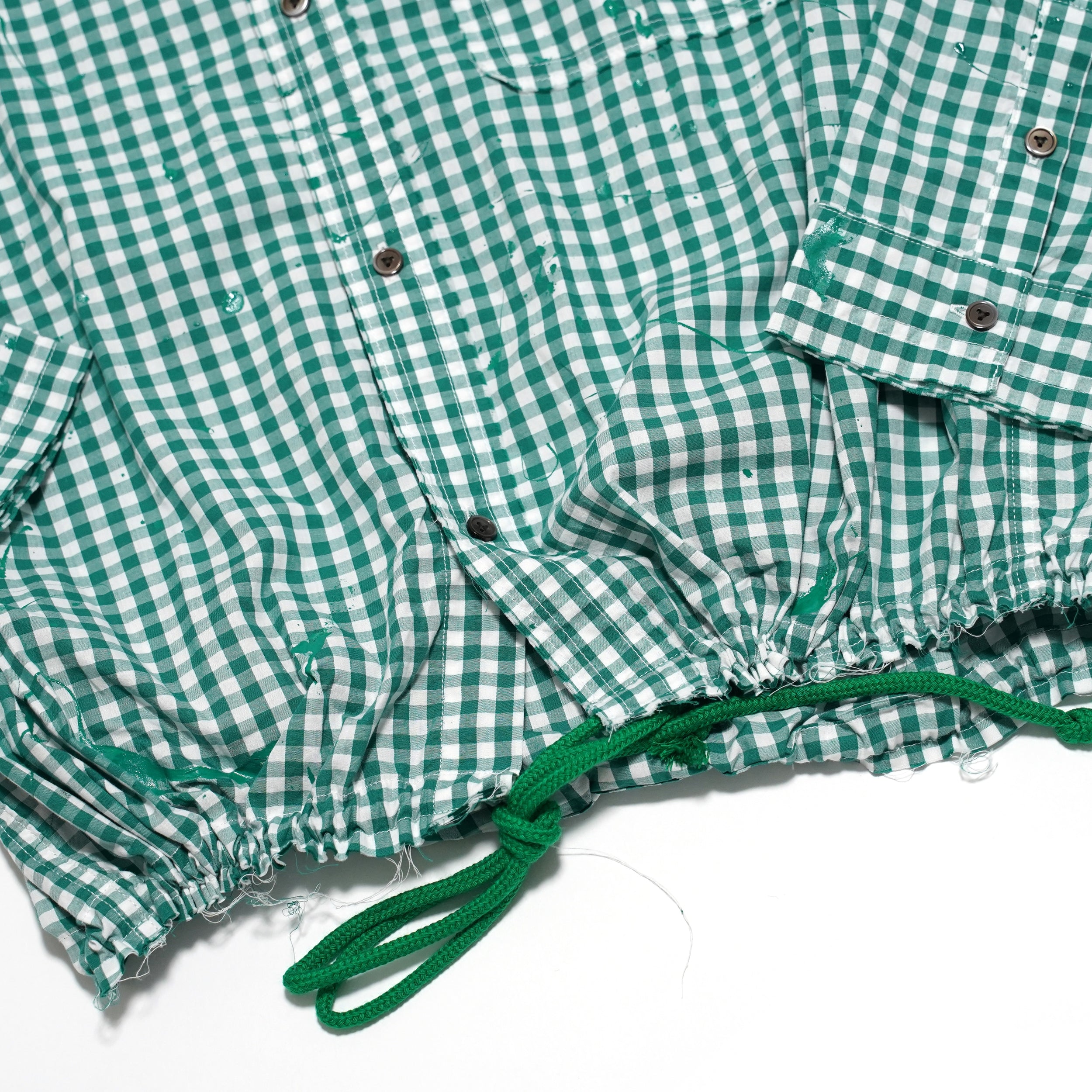 No:voo-1040 | Name:JAGGED PAINT SHACKET | Color:GREEN | Size-Q/K【VOO】-VOO-ADDICTION FUKUOKA
