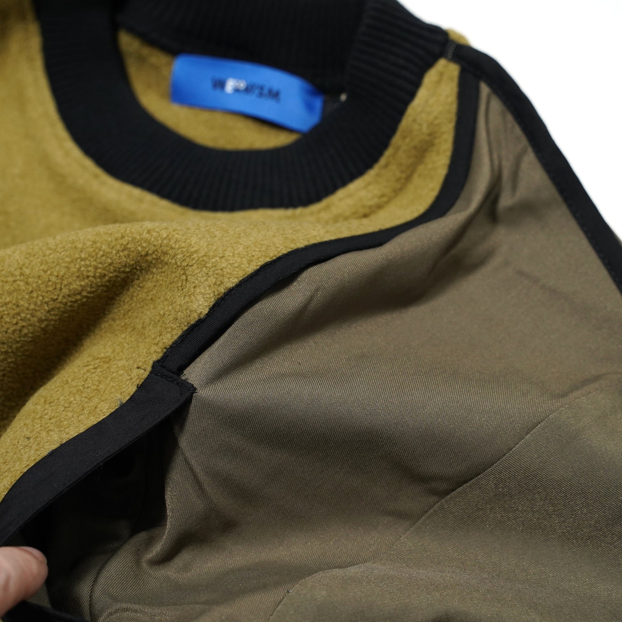No:WDM11E0112A | Name:Shake Grain Fleece Patchwork Top | ColorMisty Green | Size:M/L【WEAVISM_ウィーヴィズム】【archive】