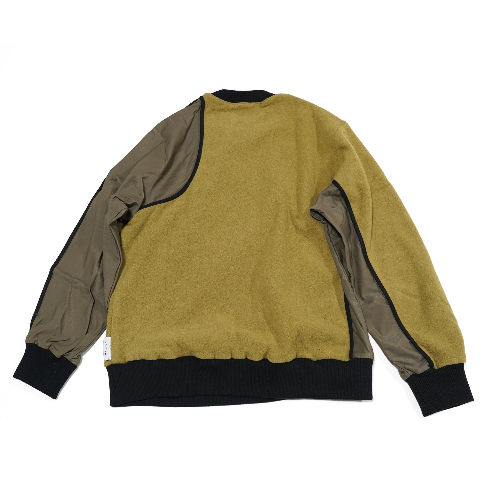 No:WDM11E0112A | Name:Shake Grain Fleece Patchwork Top | ColorMisty Green | Size:M/L【WEAVISM_ウィーヴィズム】【archive】