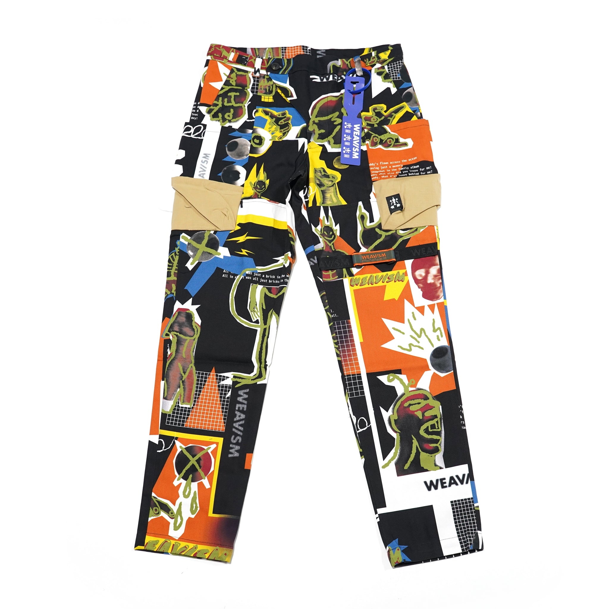 No:WDM20R0812C | Name:Pants With Side Flaps And Large Patch Pockets | Color:Punkart | Size:M/L【WEAVISM_ウィーヴィズム】【archive】