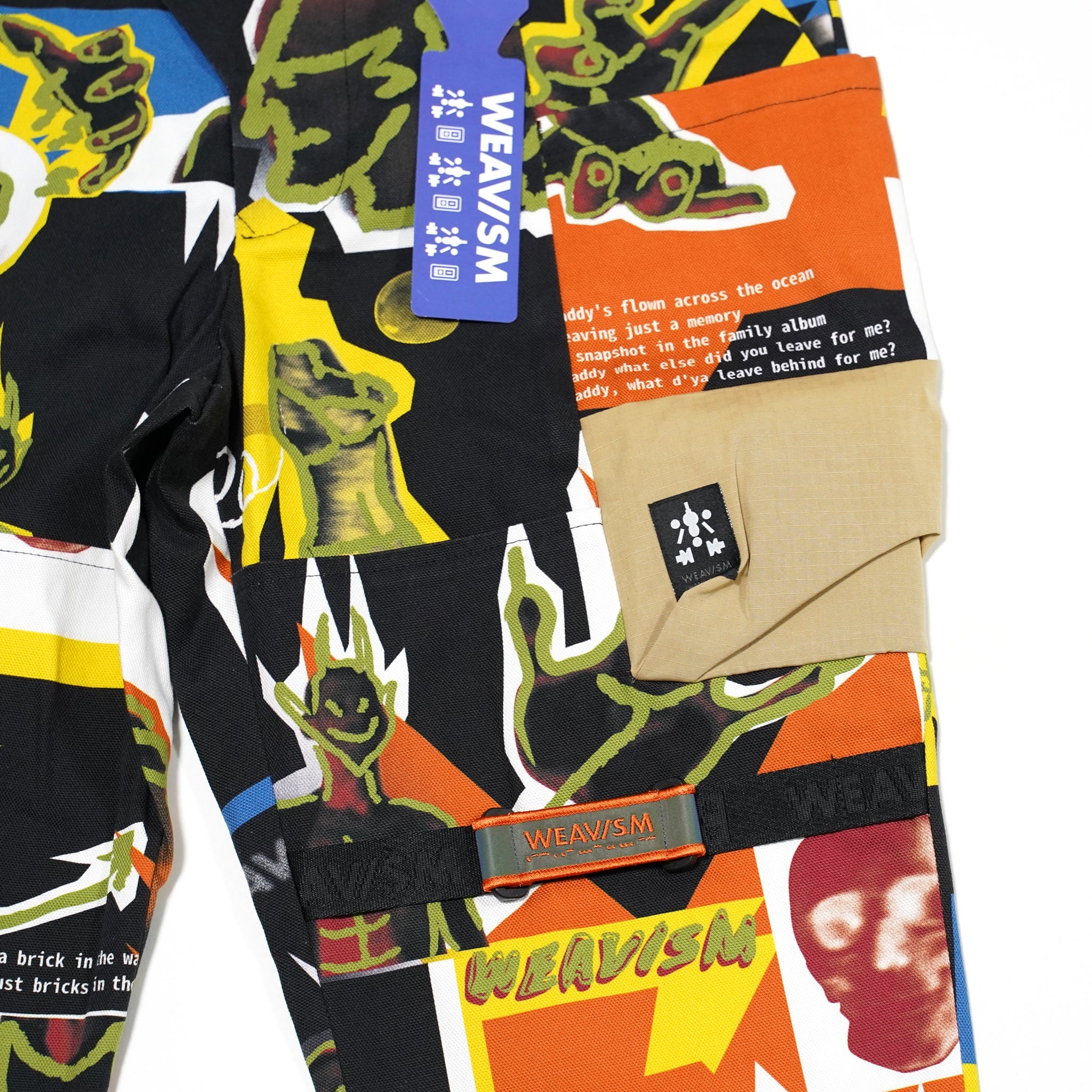 No:WDM20R0812C | Name:Pants With Side Flaps And Large Patch Pockets | Color:Punkart | Size:M/L【WEAVISM_ウィーヴィズム】【archive】