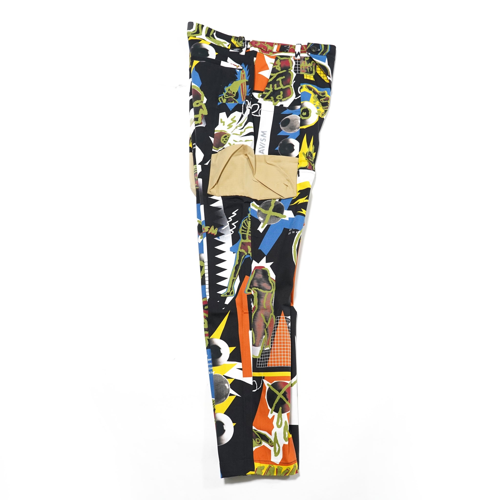 No:WDM20R0812C | Name:Pants With Side Flaps And Large Patch Pockets | Color:Punkart | Size:M/L【WEAVISM_ウィーヴィズム】【archive】