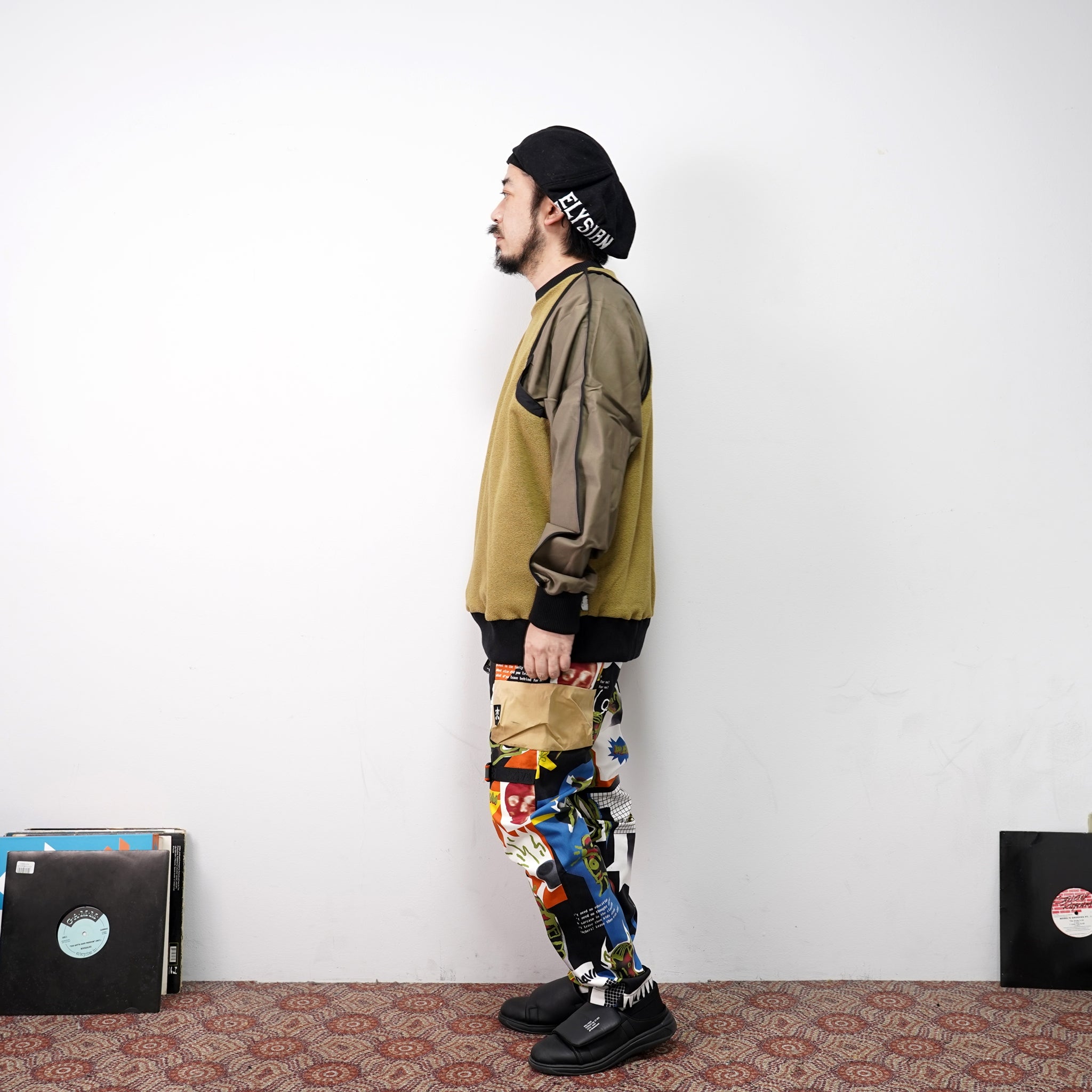 No:WDM20R0812C | Name:Pants With Side Flaps And Large Patch Pockets | Color:Punkart | Size:M/L【WEAVISM_ウィーヴィズム】【archive】
