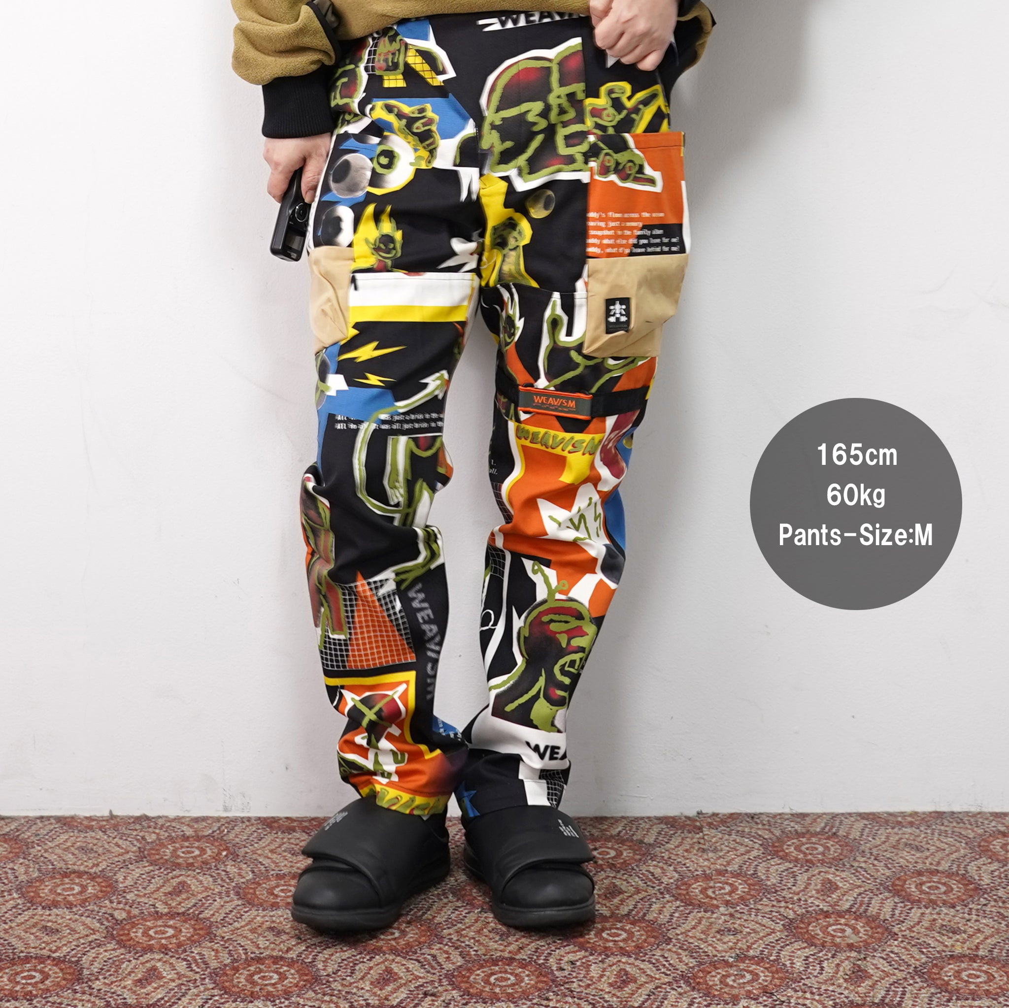 No:WDM20R0812C | Name:Pants With Side Flaps And Large Patch Pockets | Color:Punkart | Size:M/L【WEAVISM_ウィーヴィズム】【archive】