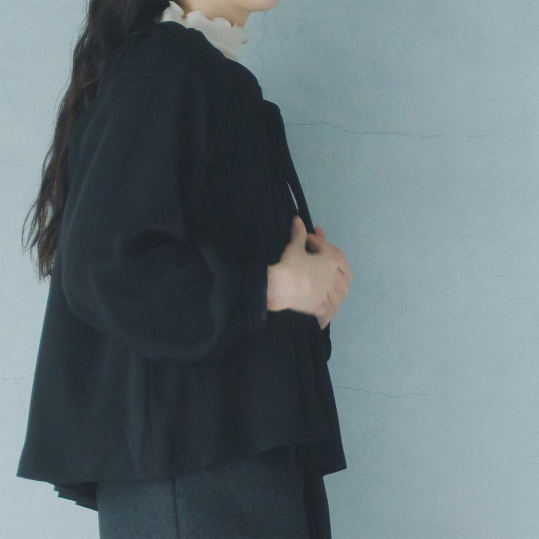 WHT22FJK4012 | Tuck gather jacket | Color:Black【WHYTO_ホワイト】