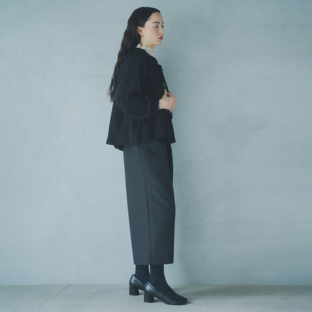 WHT22FJK4012 | Tuck gather jacket | Color:Black【WHYTO_ホワイト】