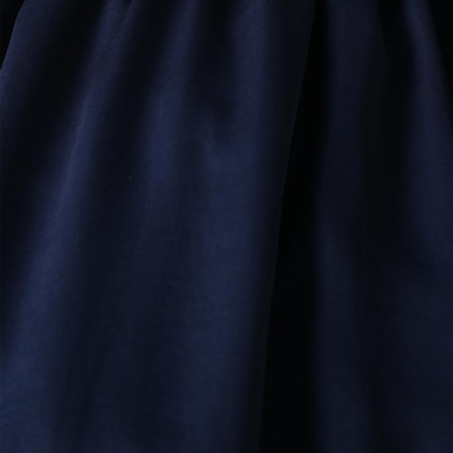 WHT22FOP4009 | Pearl button flare dress | Color:Black/Navy【WHYTO_ホワイト】