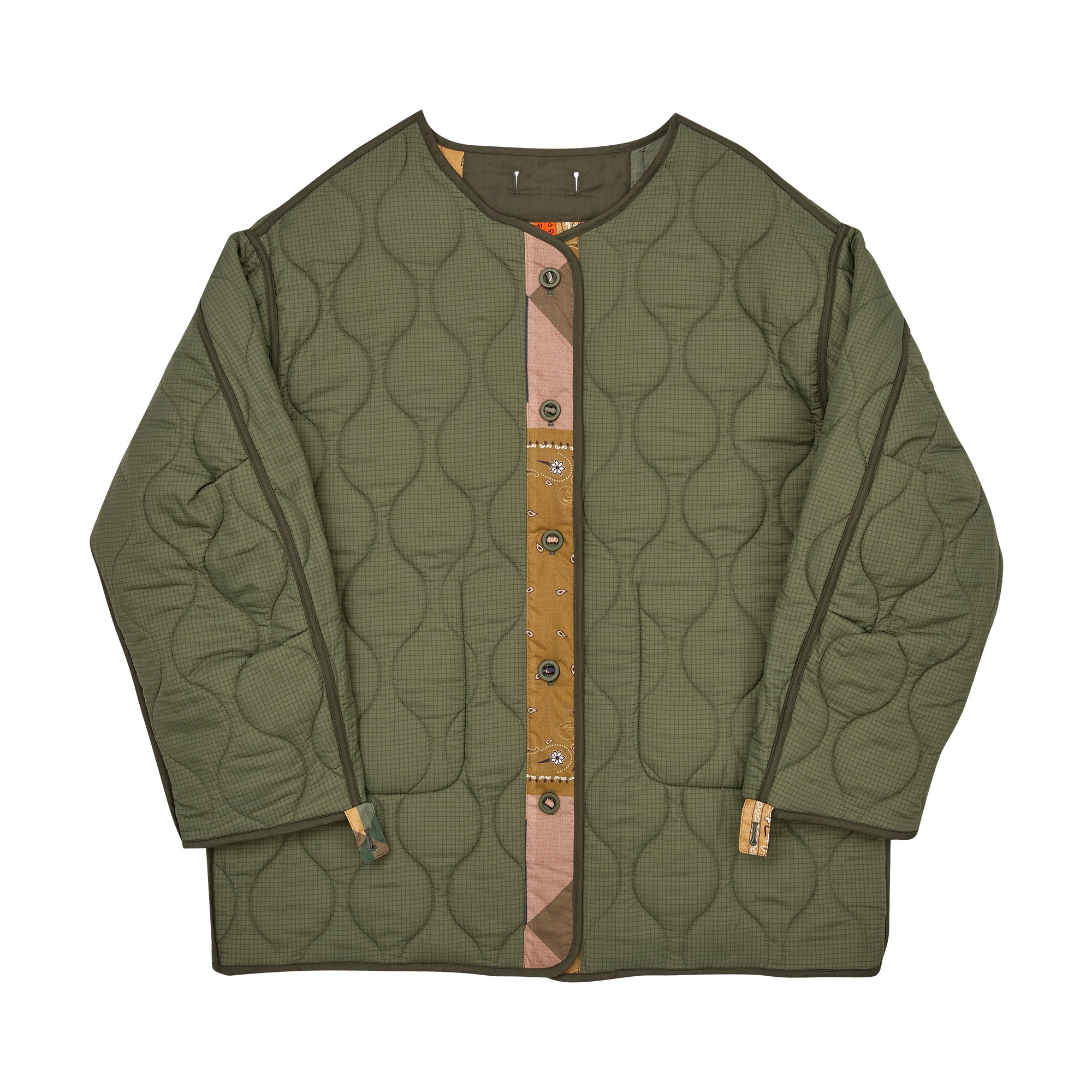 G63101_KH | REVERSIBLE QUILT LONG LINER JACKET-KH【GORT_ゴート】