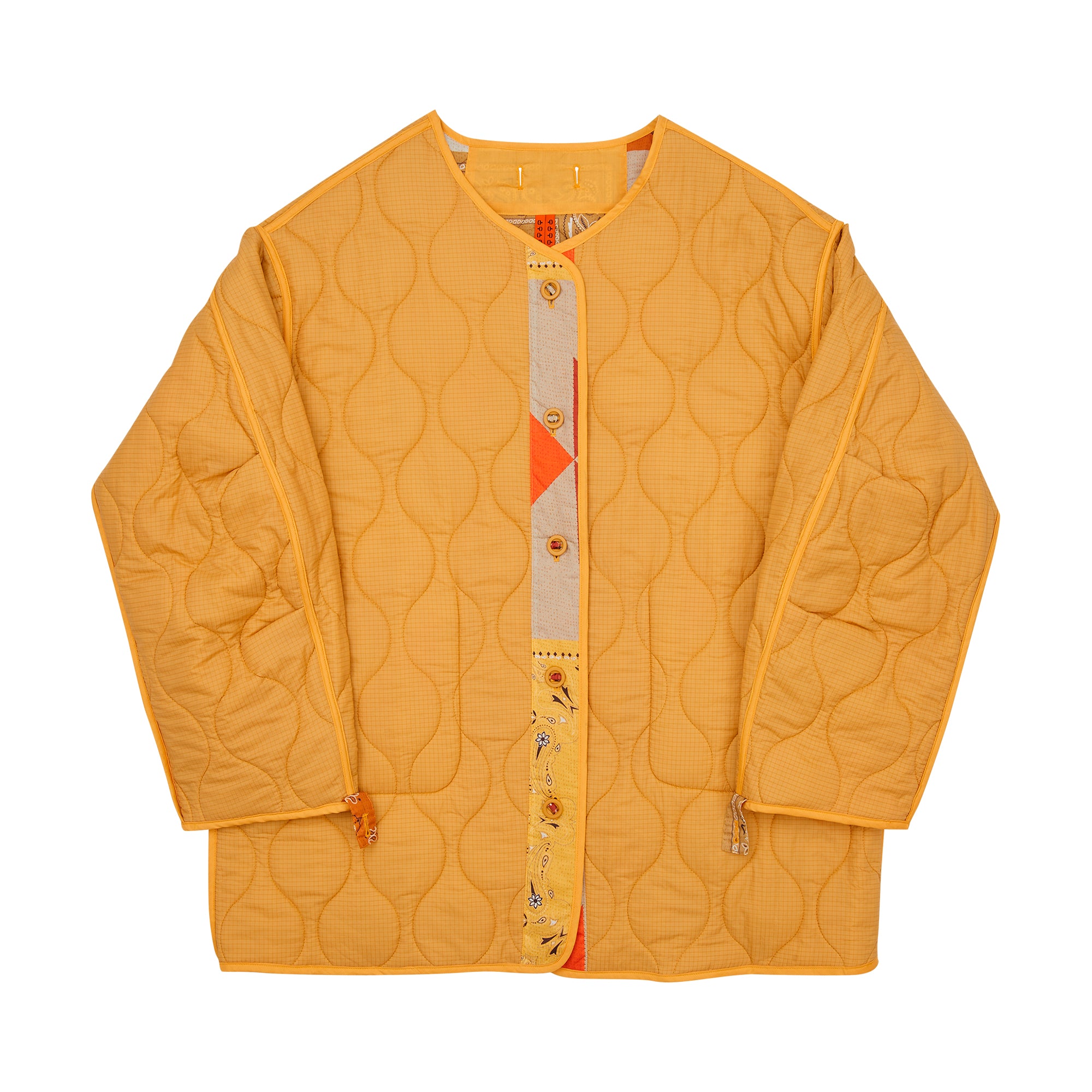 G63101_MU.YE | REVERSIBLE QUILT LONG LINER JACKET-MU.YE【GORT_ゴート】