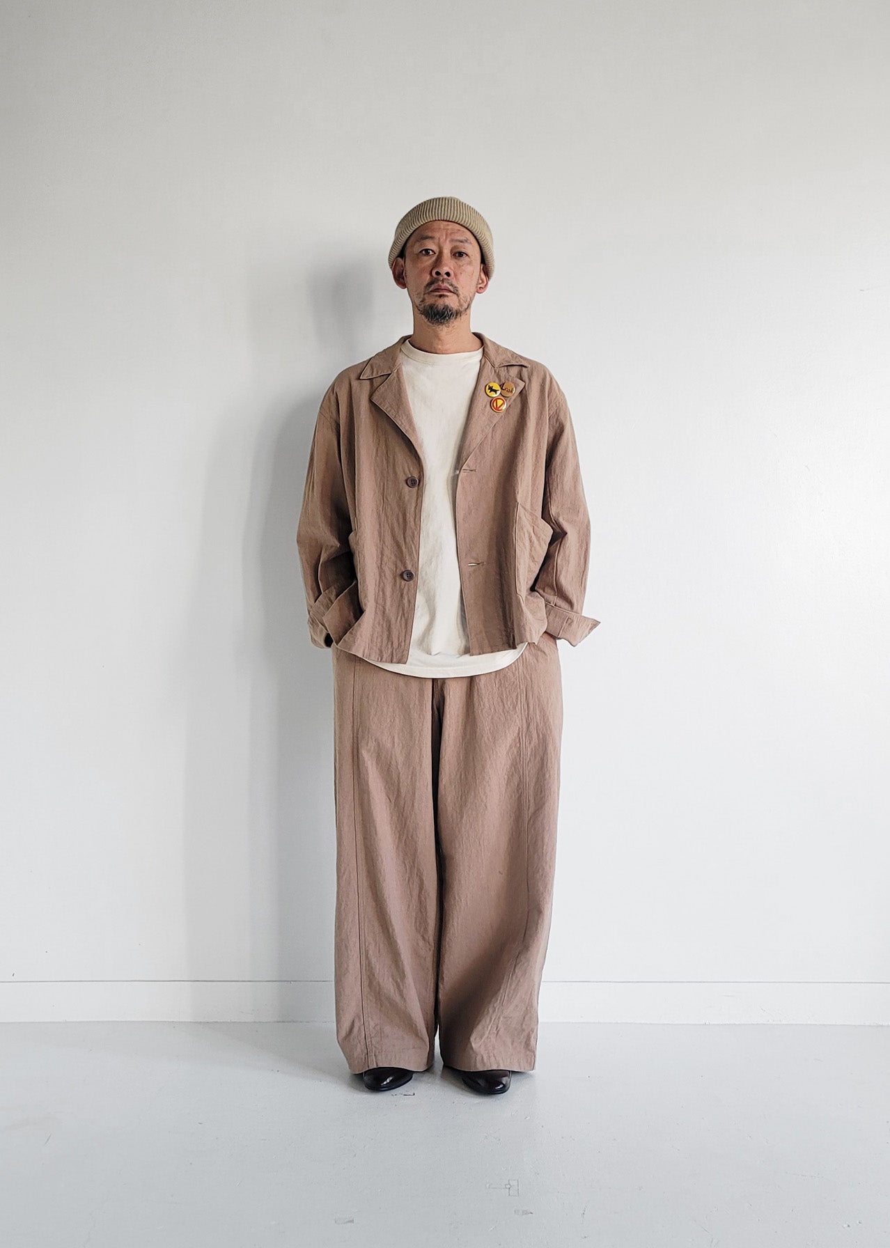 VOO-1222_Camel | LINEN 2B JKT | Color:Camel【VOO_ヴォー】【入荷予定アイテム・入荷連絡可能】