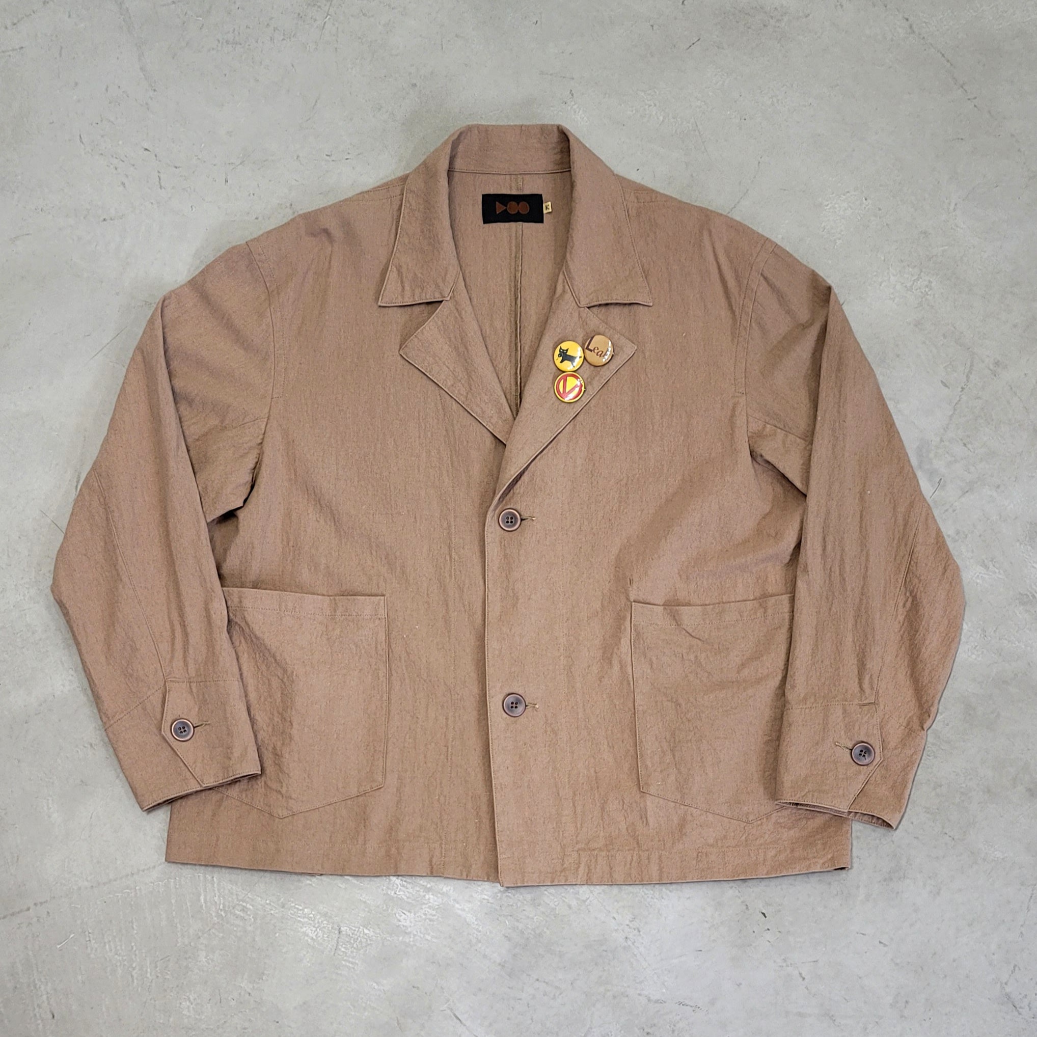 VOO-1222_Camel | LINEN 2B JKT | Color:Camel【VOO_ヴォー】【入荷予定アイテム・入荷連絡可能】