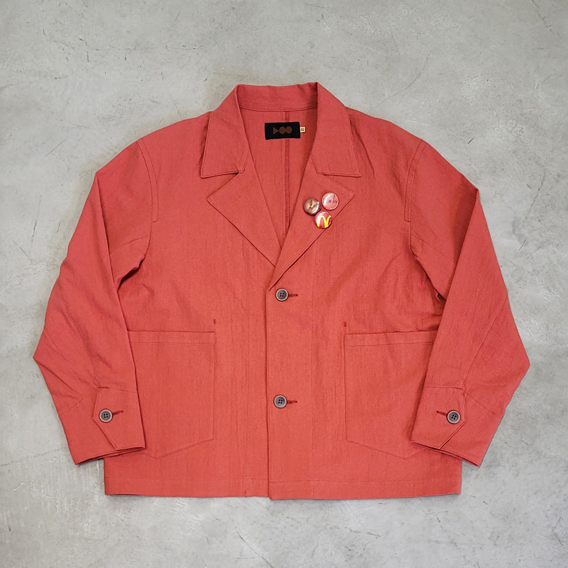 VOO-1222_Soft Red | LINEN 2B JKT | Color:Soft Red【VOO_ヴォー】【入荷予定アイテム・入荷連絡可能】